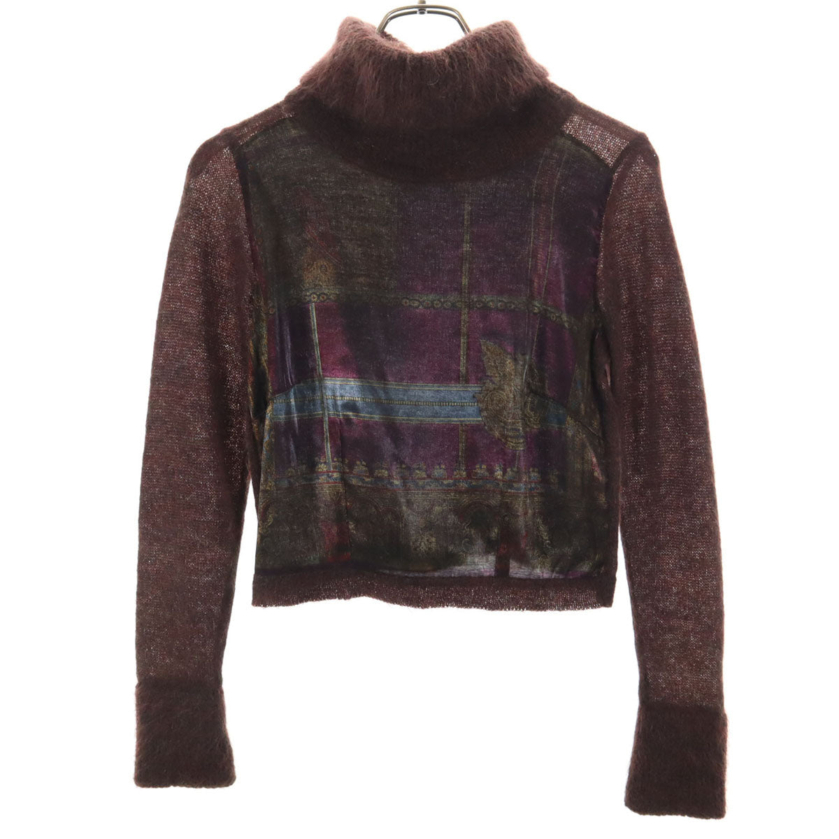 ETRO エトロ 長袖 ニット 38 パープルブラウン レディース