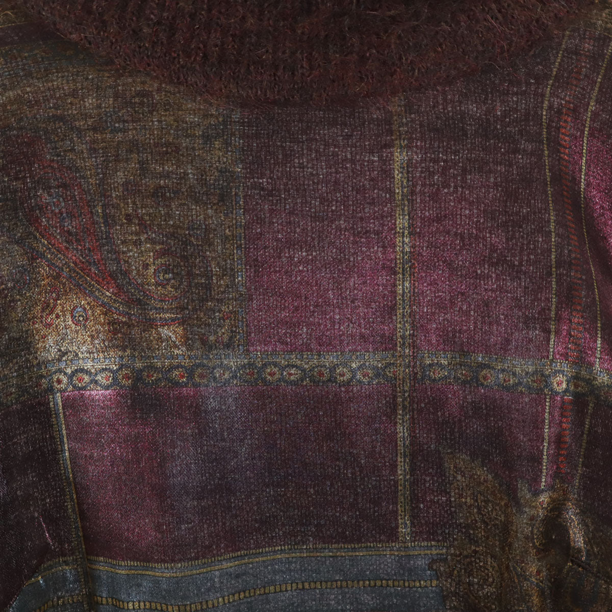 ETRO エトロ 長袖 ニット 38 パープルブラウン レディース