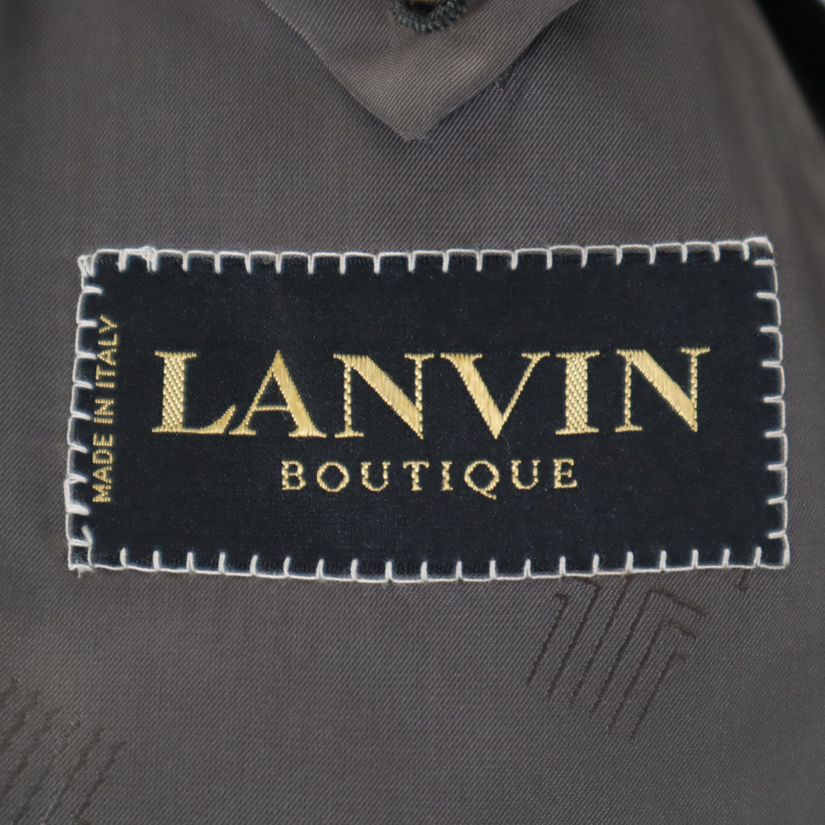 LANVIN BOUTIQUE ランバンブティック 90s イタリア製 オールド テーラードジャケット 48 グレー メンズ
