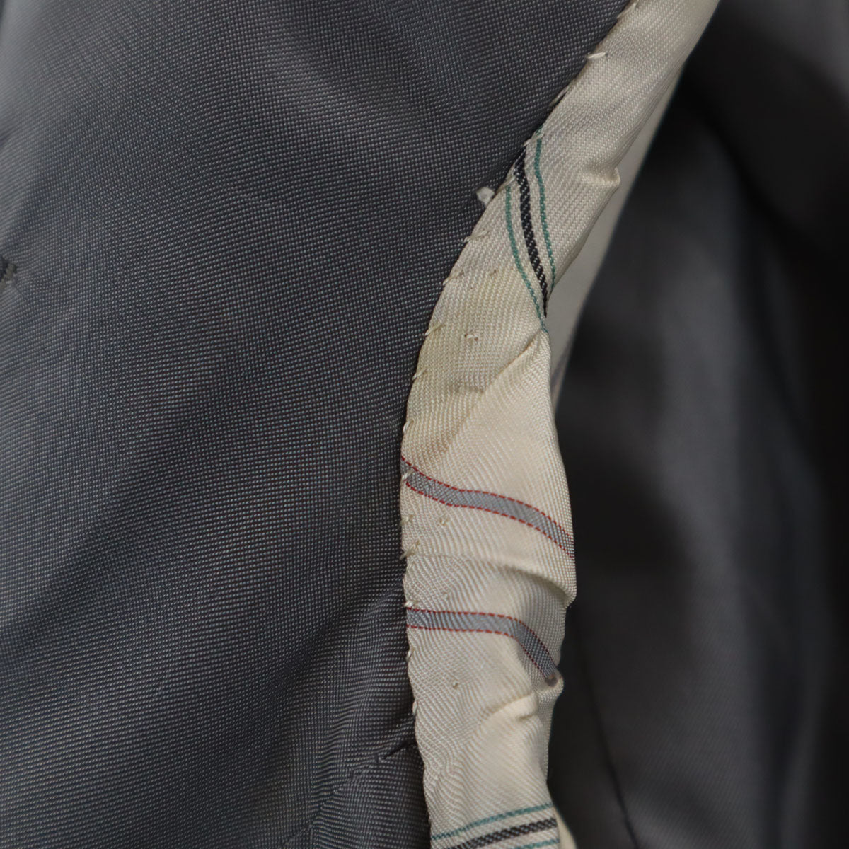 YVES SAINT LAURENT イヴサンローラン 90s オールド チェック柄 テーラードジャケット 98/88/175 グレー メンズ