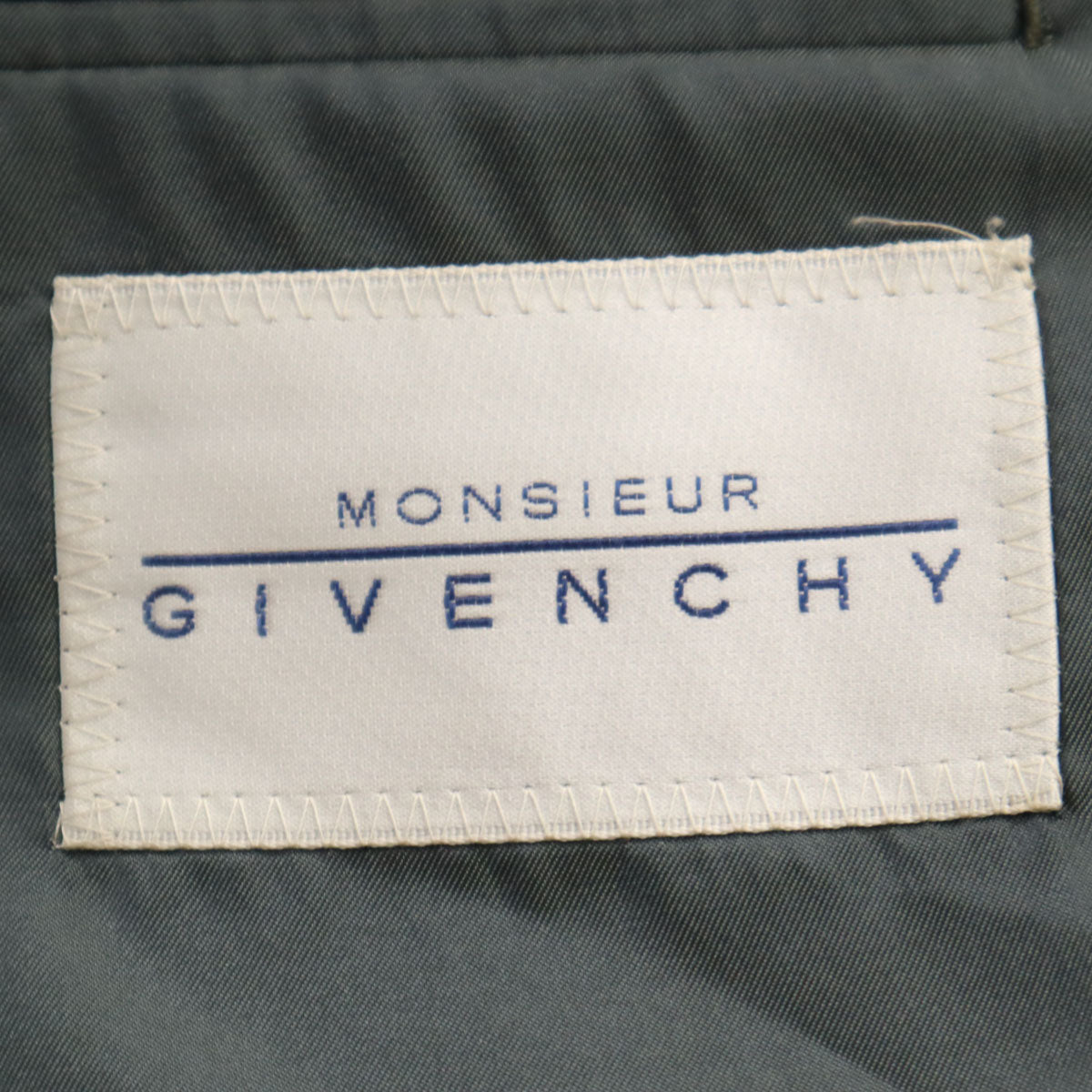 MONSIEUR GIVENCHY ムッシュ ジバンシイ 90s カシミヤ100％ オールド チェック柄 テーラードジャケット 92/82/160 クリーム系 メンズ