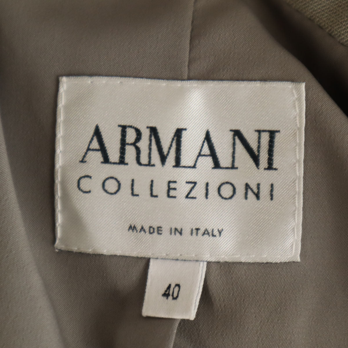 ARMANI COLLEZIONI アルマーニ コレツィオーニ イタリア製 テーラードジャケット 40 ライトグレー系 レディース