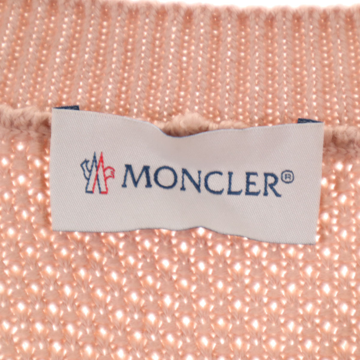 MONCLER モンクレール 長袖 ニット切替 ダウン カーディガン S ピンク レディース