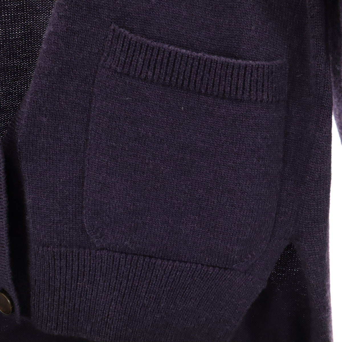 LANVIN ランバン イタリア製 ウールブレンド 長袖 ニットカーディガン S パープル レディース