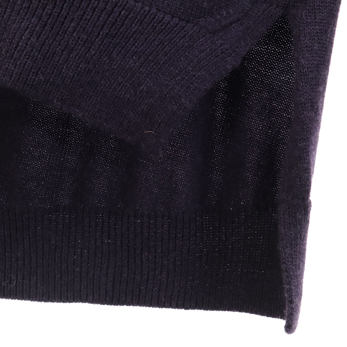 LANVIN ランバン イタリア製 ウールブレンド 長袖 ニットカーディガン S パープル レディース