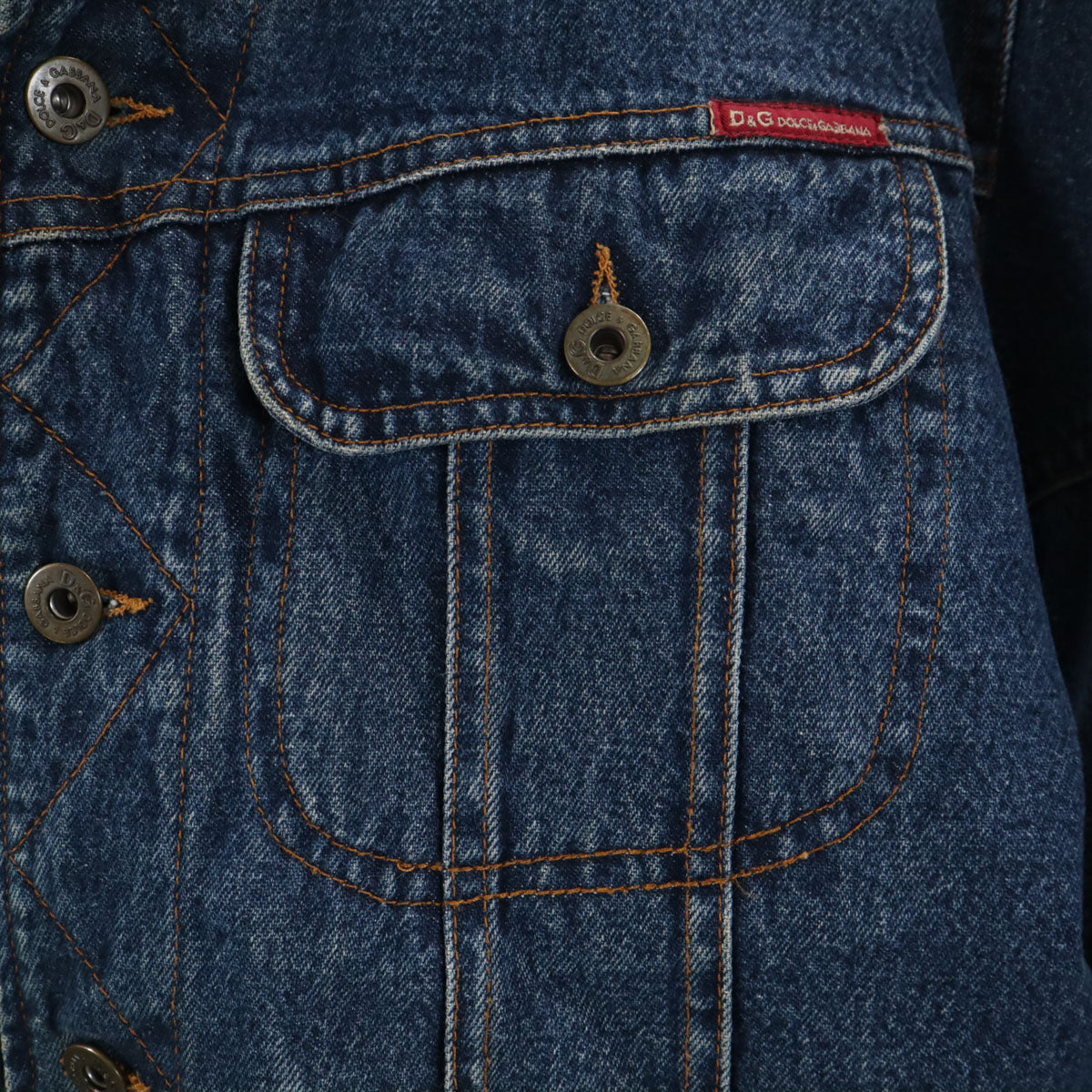 D&G DOLCE&GABBANA ディーアンドジー ドルチェアンドガッバーナ イタリア製 デニムジャケット M インディゴブルー ジージャン トラッカー メンズ