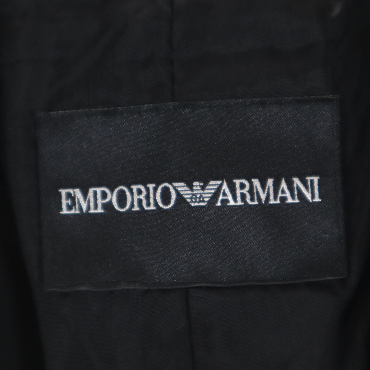 Emporio Armani エンポリオアルマーニ イタリア製 ストライプ柄 ベロア テーラードジャケット 40 ブラック レディース