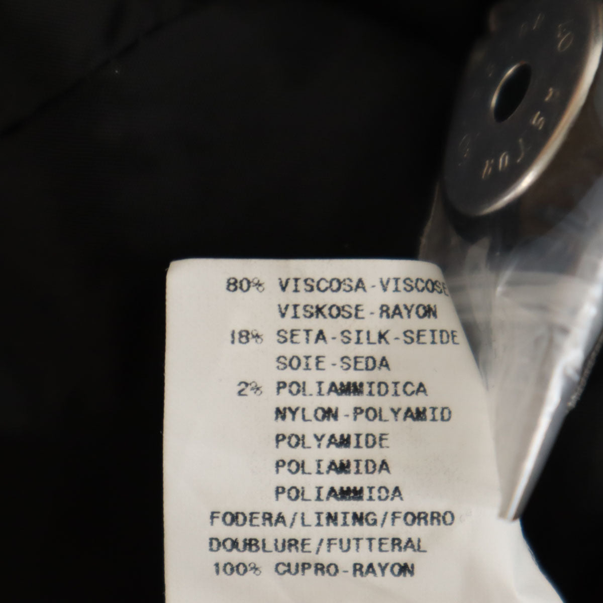 Emporio Armani エンポリオアルマーニ イタリア製 ストライプ柄 ベロア テーラードジャケット 40 ブラック レディース