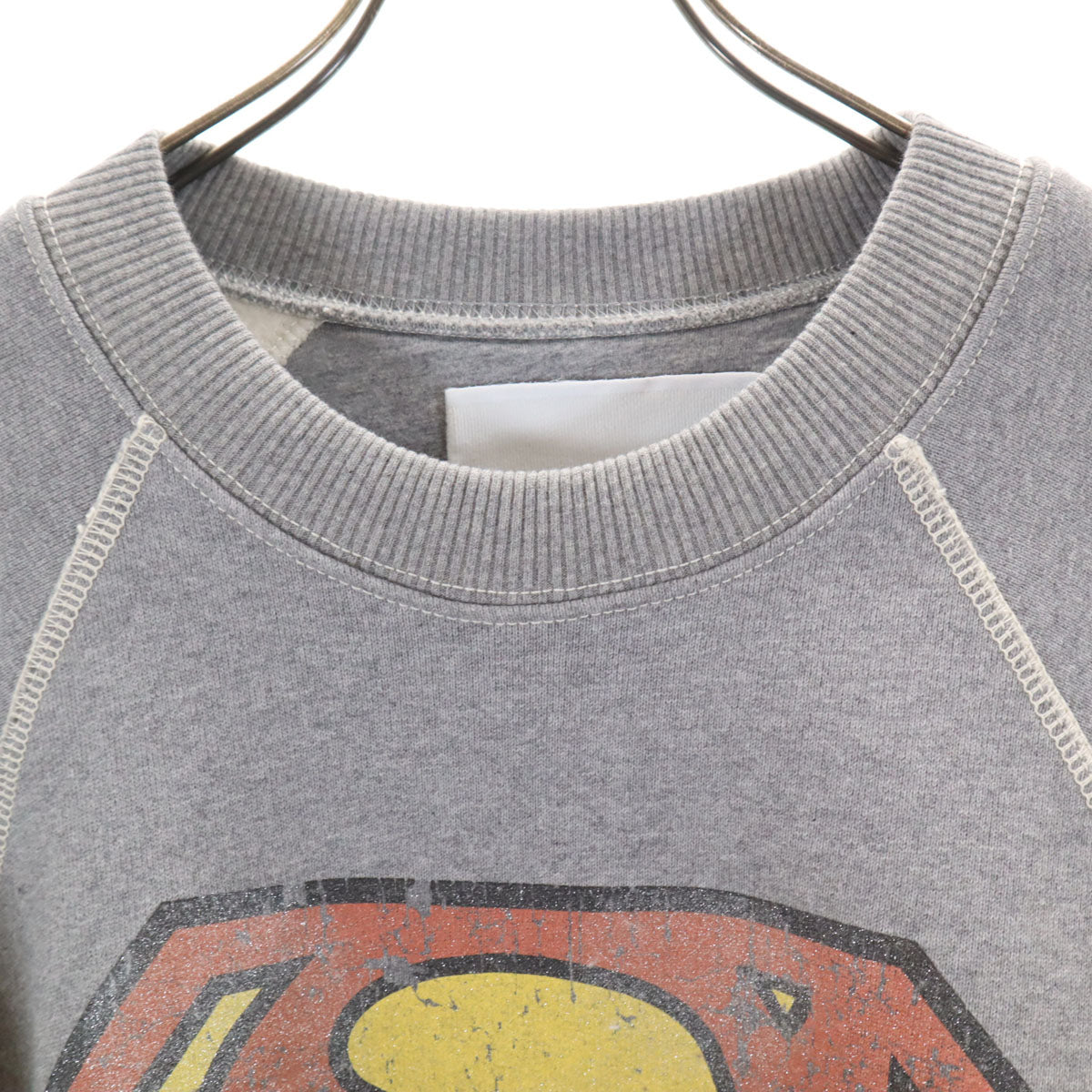 未使用 COACH コーチ スーパーマン85周年記念 ポルトガル製 長袖 スウェット トレーナー L グレー 裏起毛 メンズ