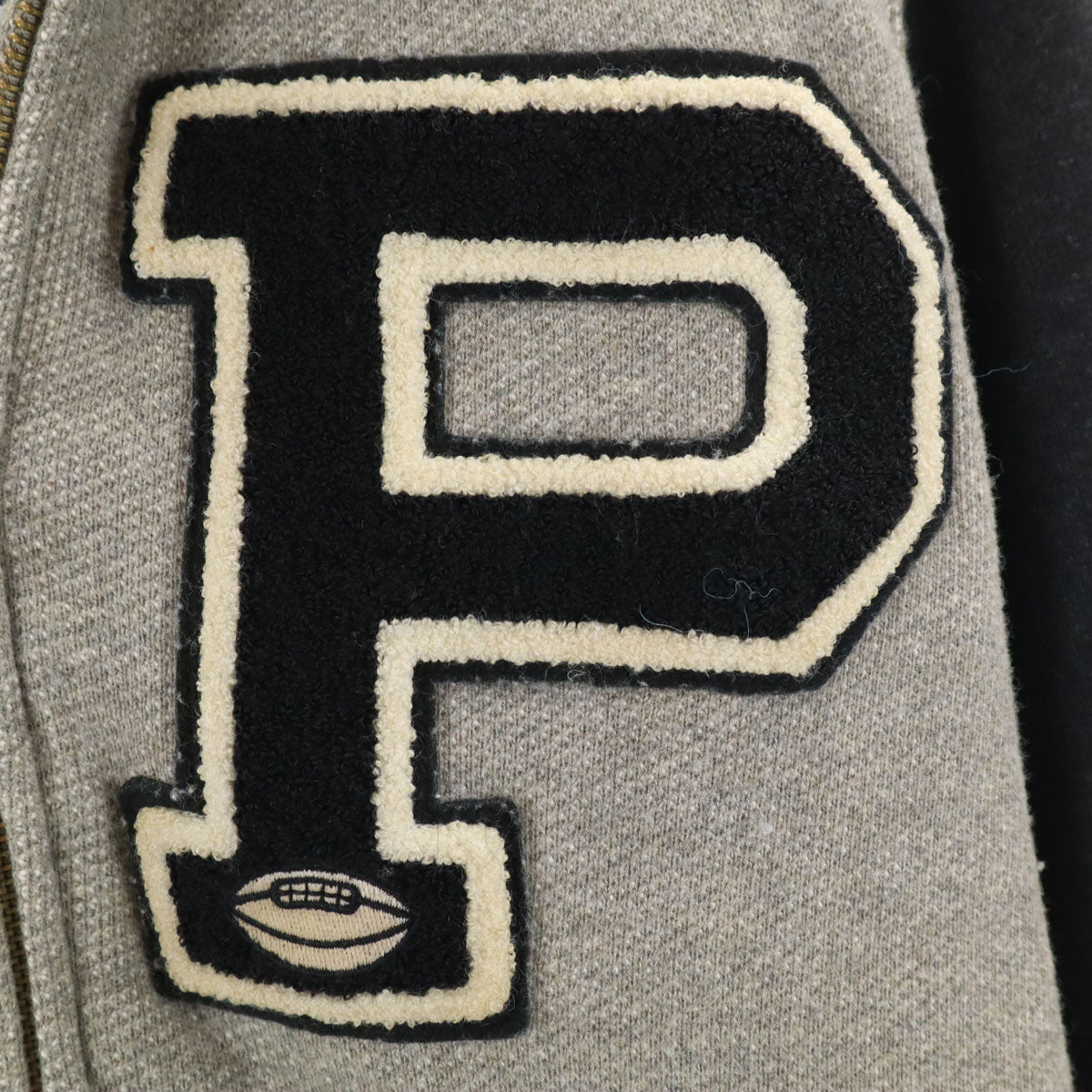 未使用 POLO RALPH LAUREN ポロラルフローレン レタードワッペン ベースボール ジャケット S グレー メンズ