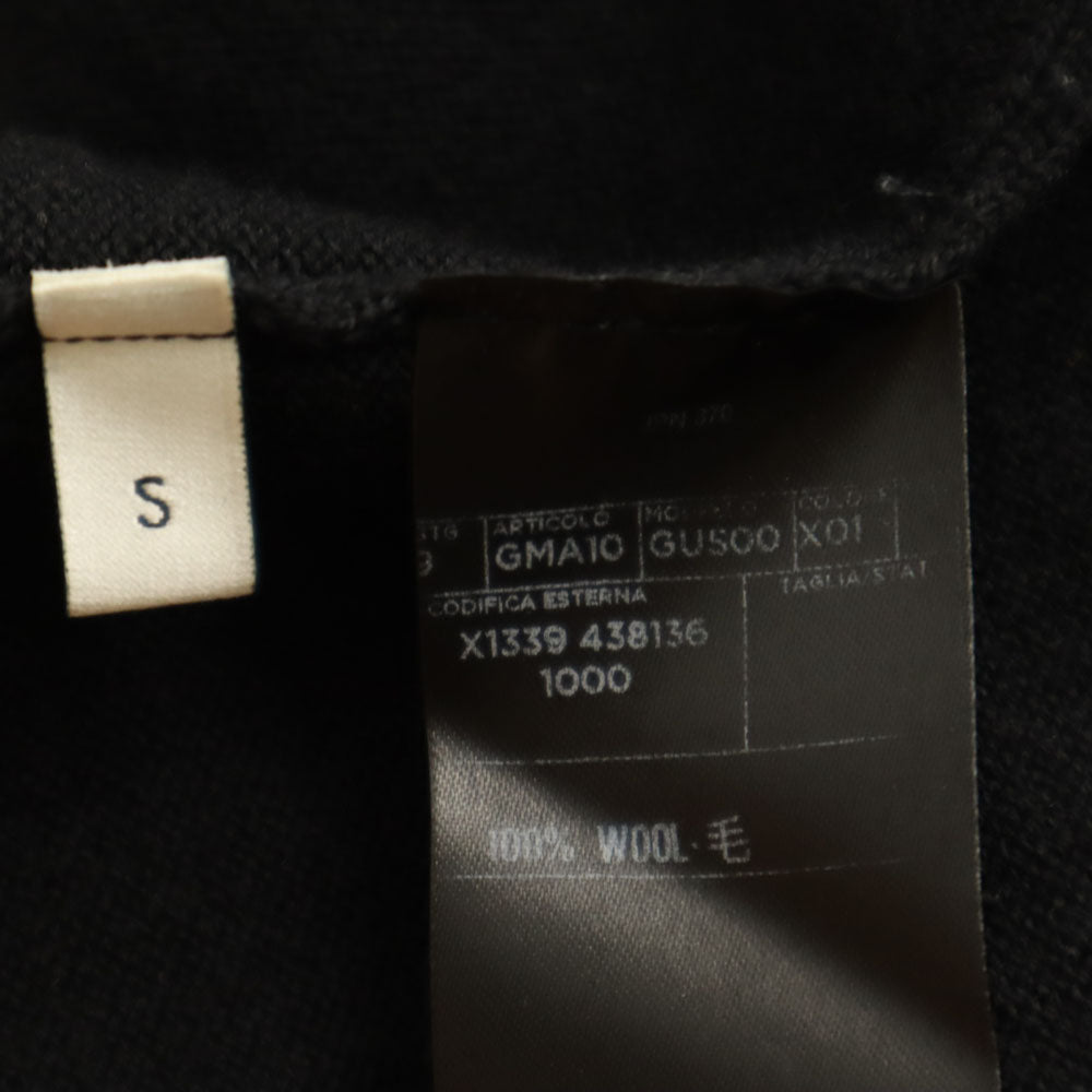 GUCCI グッチ イタリア製 長袖 Vネック セーター S ブラック メンズ