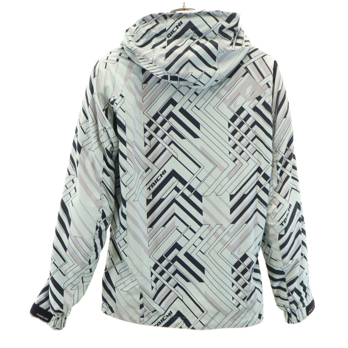 TAICHI タイチ 総柄 バイク レーシング ジャケット M グレー系 裏メッシュ ツーリング ライディング レディース