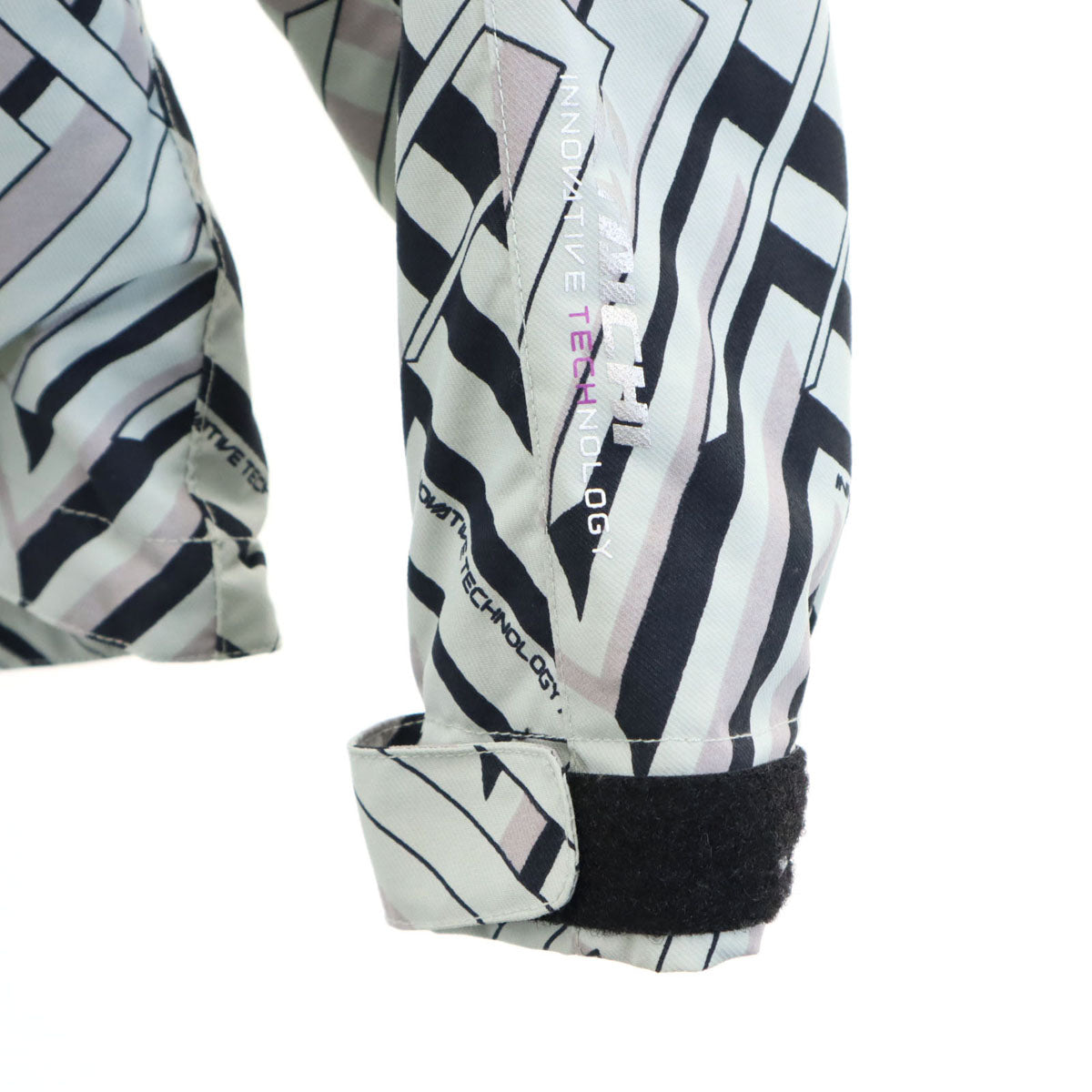 TAICHI タイチ 総柄 バイク レーシング ジャケット M グレー系 裏メッシュ ツーリング ライディング レディース