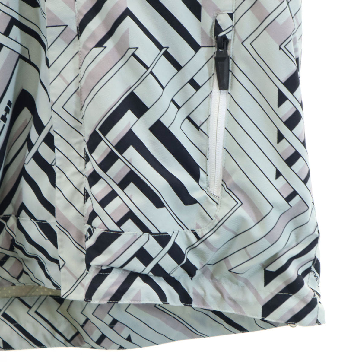 TAICHI タイチ 総柄 バイク レーシング ジャケット M グレー系 裏メッシュ ツーリング ライディング レディース