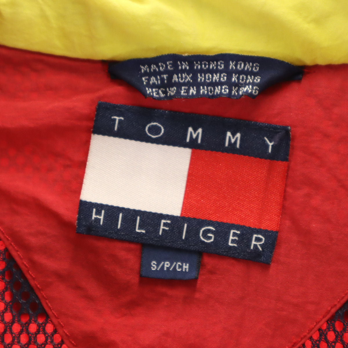 TOMMY HILFIGER トミーヒルフィガー 90s オールド フラッグタグ ナイロンジャケット S レッド メンズ