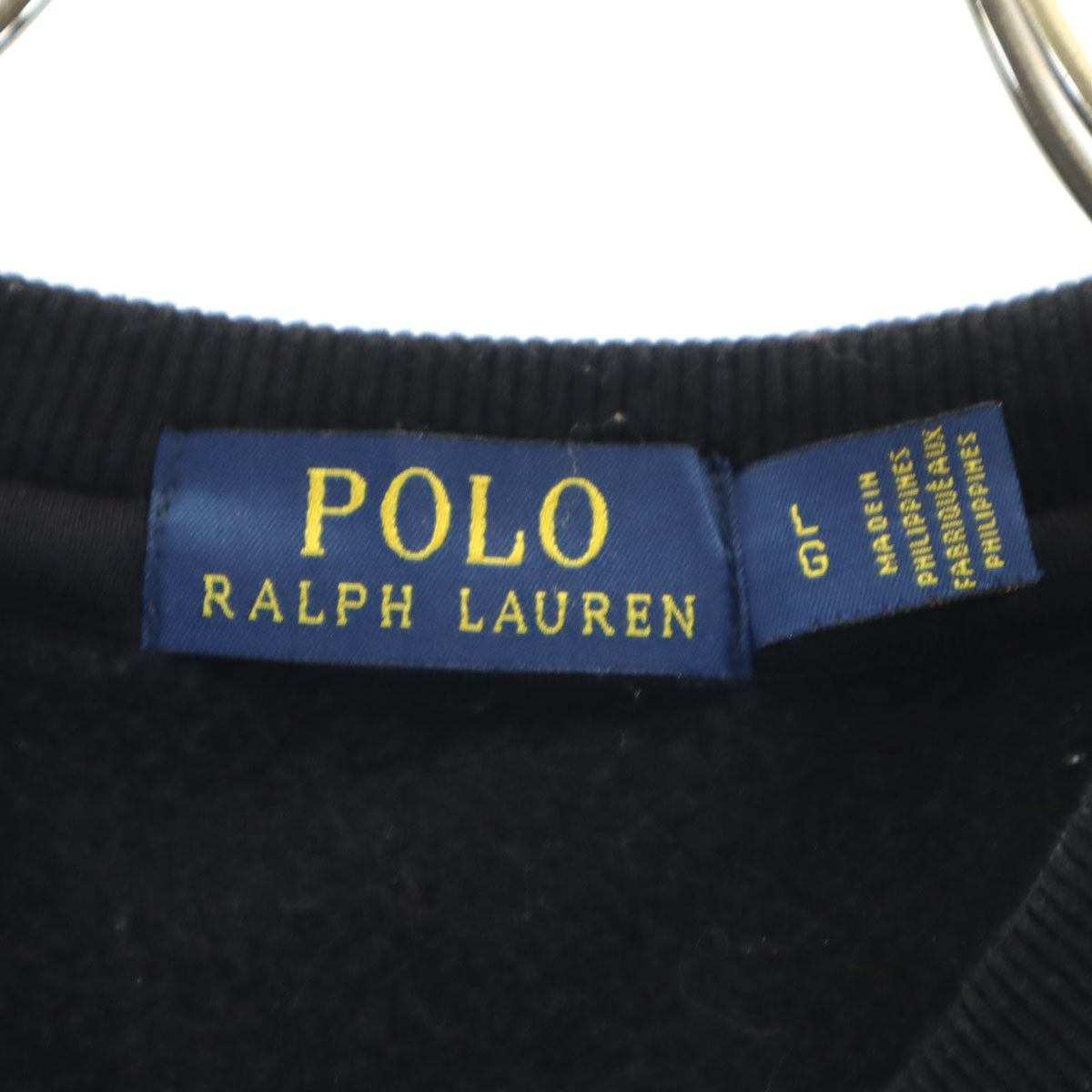 POLO RALPH LAUREN ポロラルフローレン ベアプリント 長袖 トレーナー L ブラック 裏起毛 スウェット メンズ