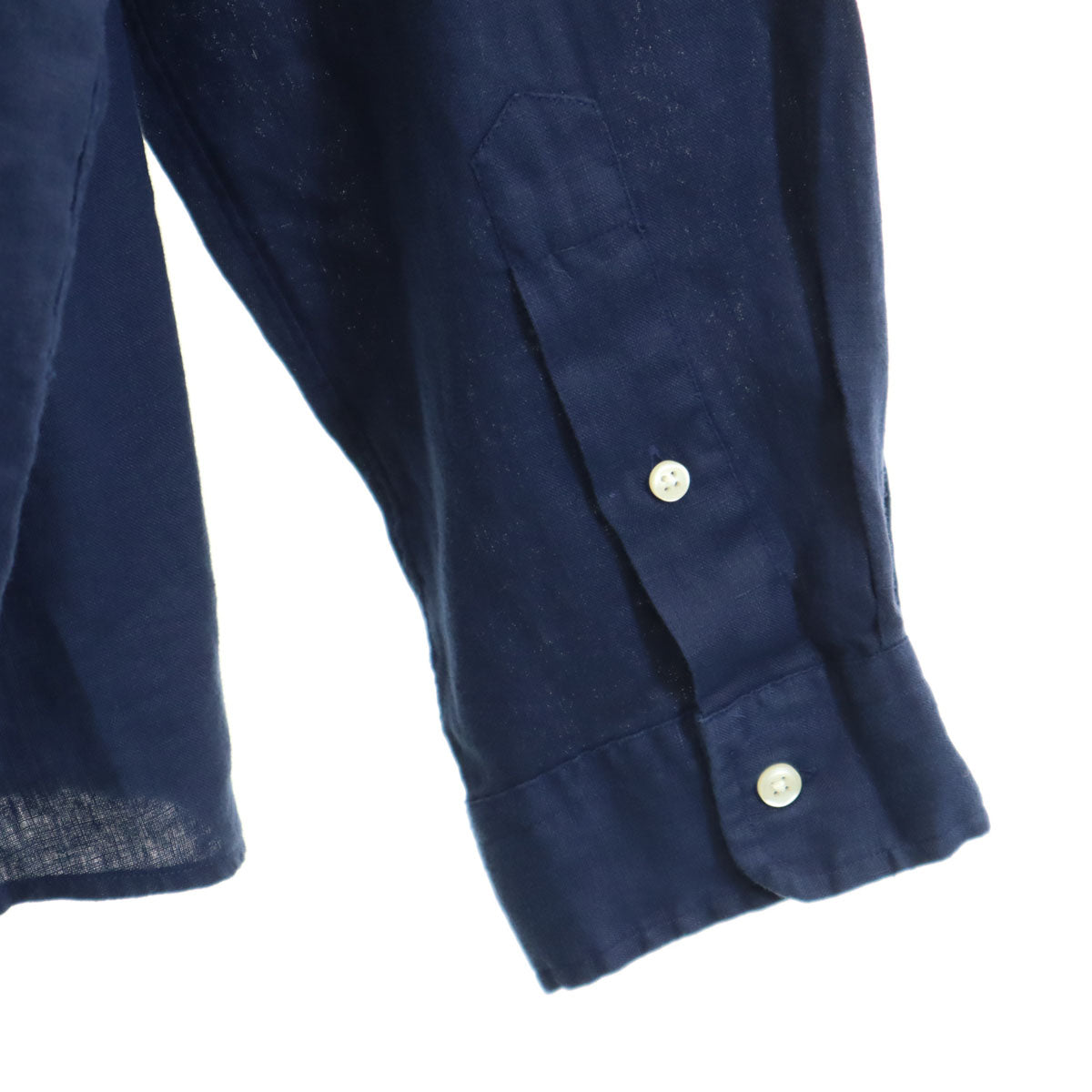 未使用 POLO RALPH LAUREN ポロラルフローレン リネン 長袖 ボタンダウンシャツ XXL ネイビー ビッグサイズ メンズ