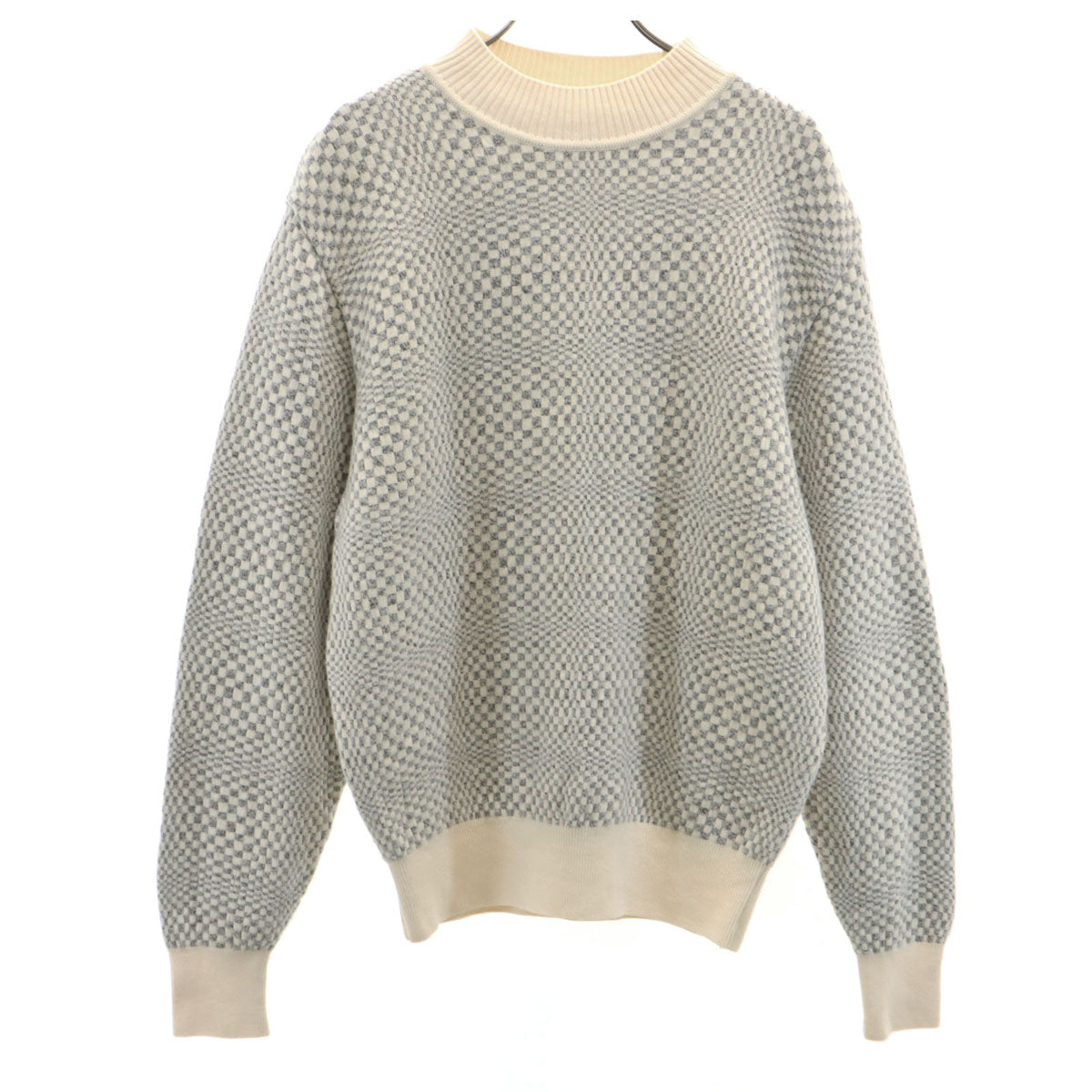 Christian Dior SPORTS クリスチャンディオールスポーツ 90s オールド 幾何学柄 長袖 セーター L アイボリー ニット レディース