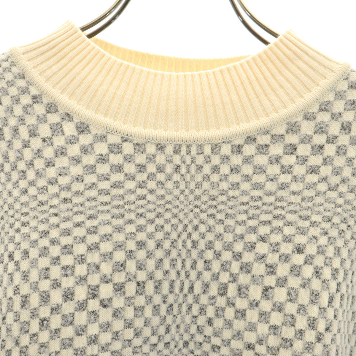 Christian Dior SPORTS クリスチャンディオールスポーツ 90s オールド 幾何学柄 長袖 セーター L アイボリー ニット レディース