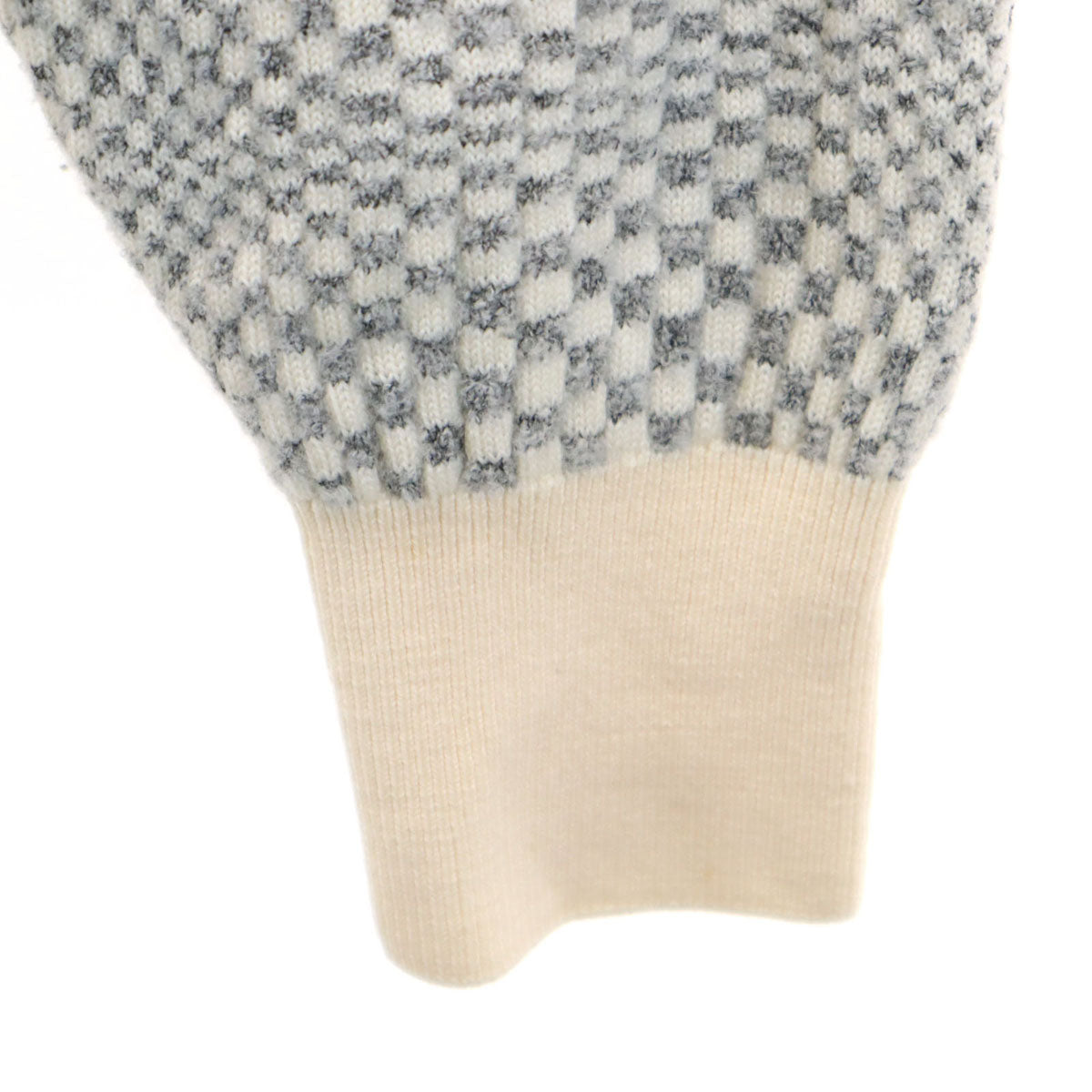 Christian Dior SPORTS クリスチャンディオールスポーツ 90s オールド 幾何学柄 長袖 セーター L アイボリー ニット レディース