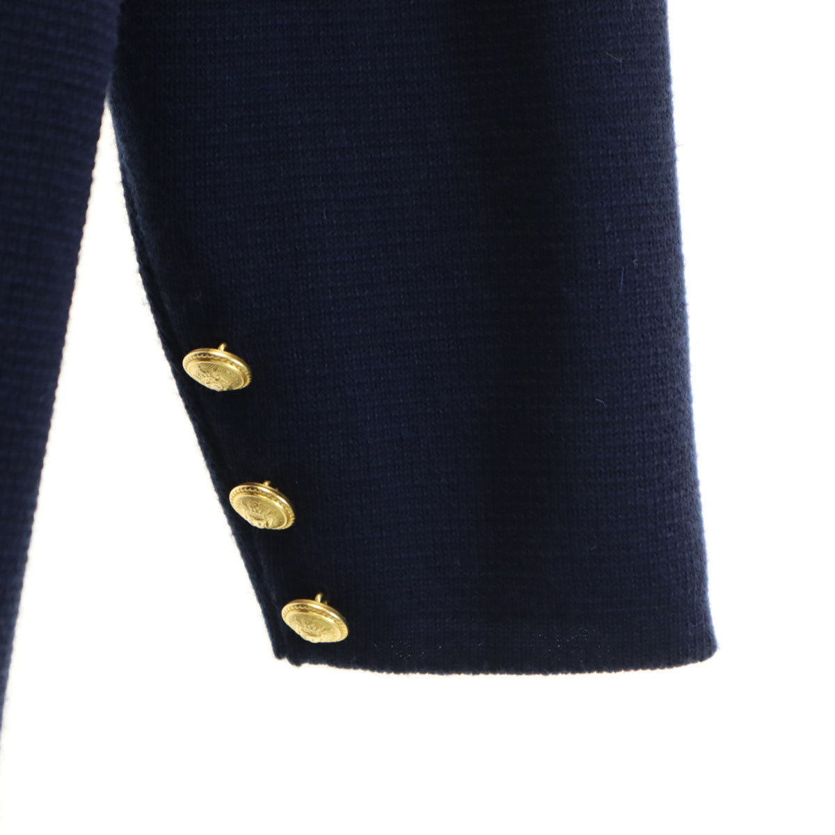 miss chloe ミスクロエ 日本製 長袖 ダブルブレスト ニットカーディガン 40 ネイビー レディース