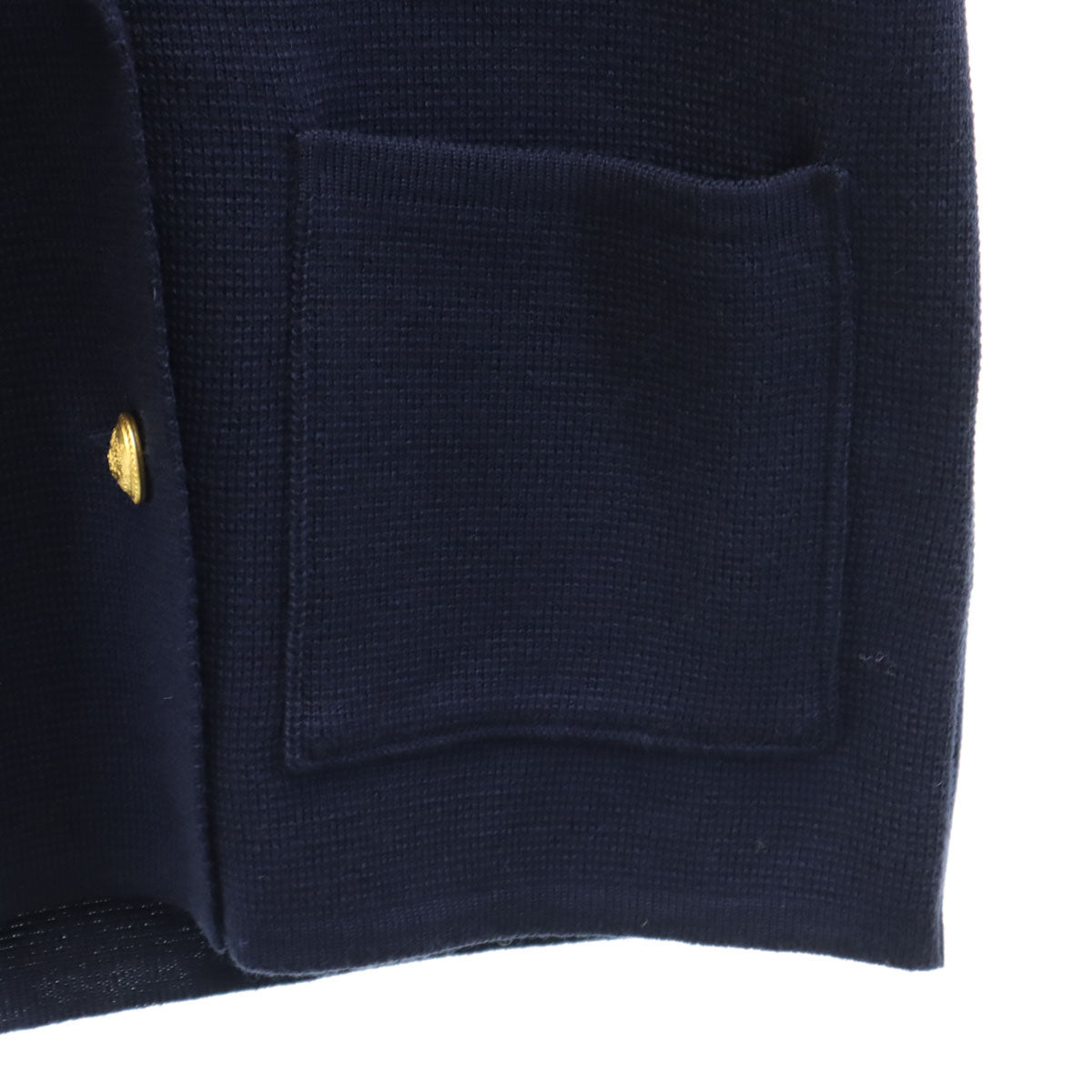 miss chloe ミスクロエ 日本製 長袖 ダブルブレスト ニットカーディガン 40 ネイビー レディース