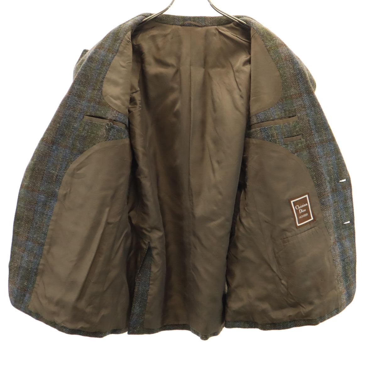Christian Dior MONSIEUR クリスチャンディオール ムッシュ 90s オールド ツイード テーラードジャケット 100-94-170 ブラウン系 メンズ
