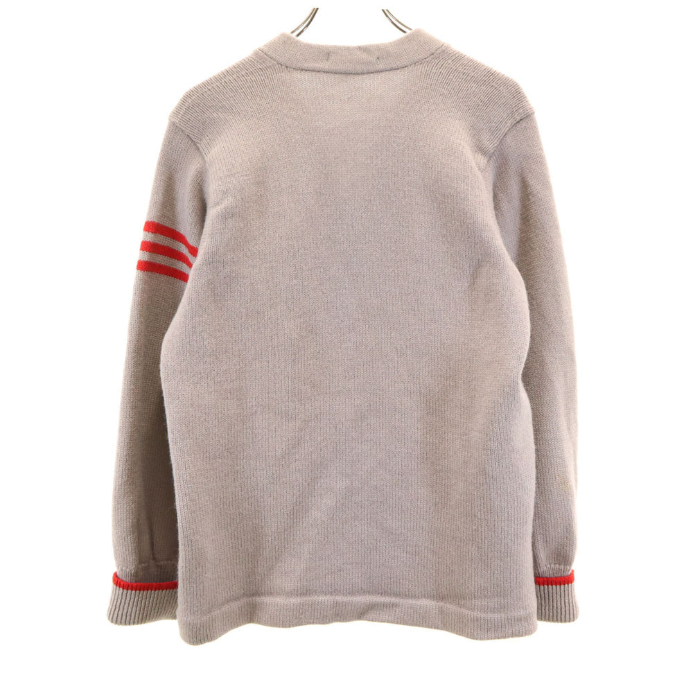 ROGAN ローガン 50s 60s ヴィンテージ ウールブレンド 長袖 レタード カーディガン グレー メンズ