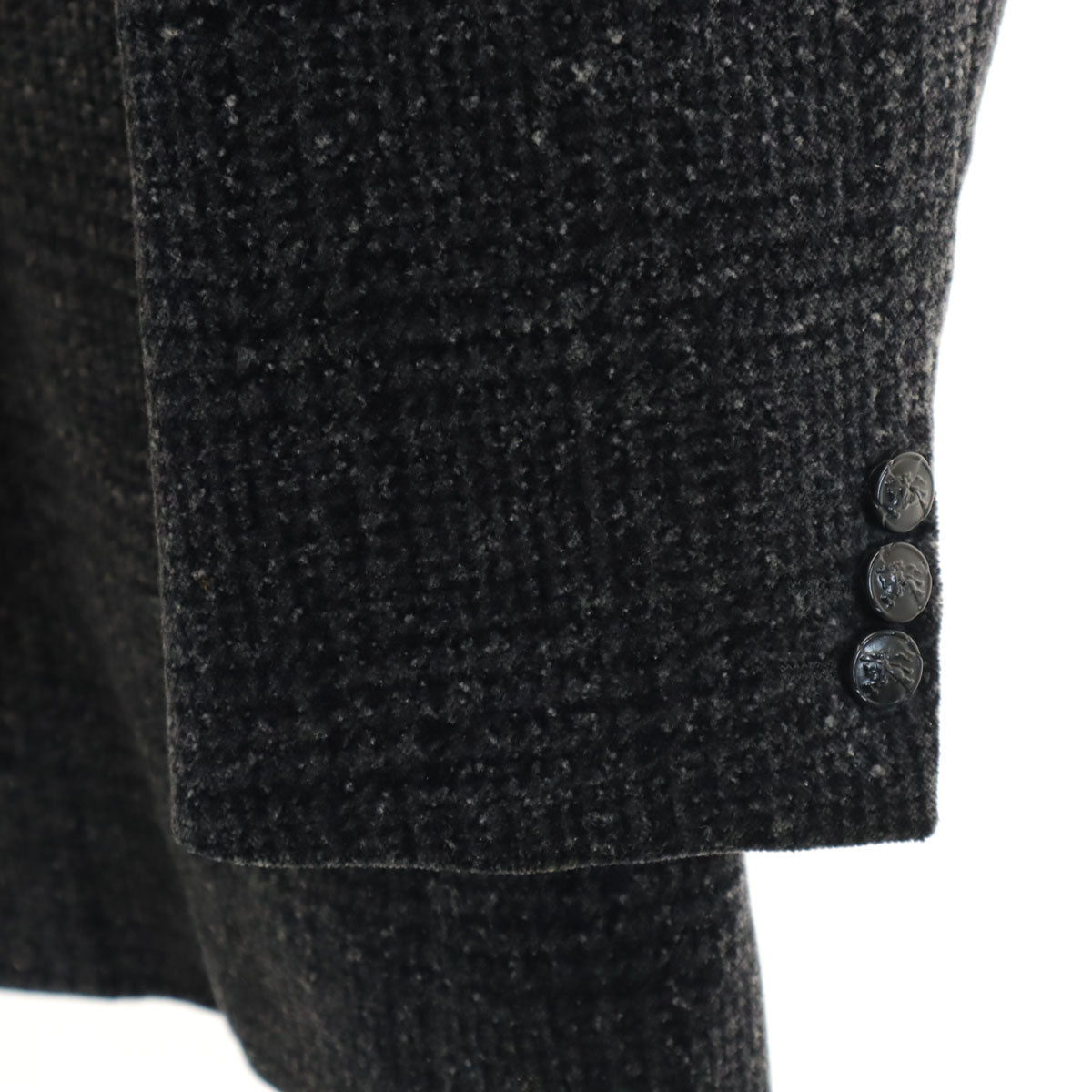 Burberrys バーバリーズ 90s 日本製 オールド チェック柄 テーラードジャケット BB7 チャコールグレー 三陽商会 メンズ