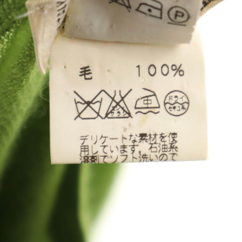 HERMES エルメス イタリア製 カシミヤブレンド 長袖 セーター M ライトグリーン レディース
