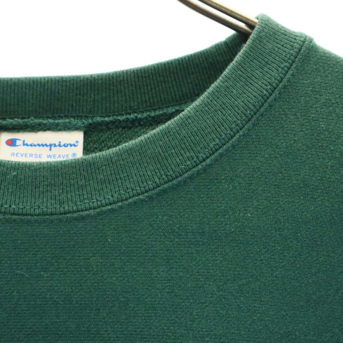 Champion チャンピオン 直営店限定 長袖 リバースウィーブ スウェット トレーナー S 深緑 ドッキング メンズ