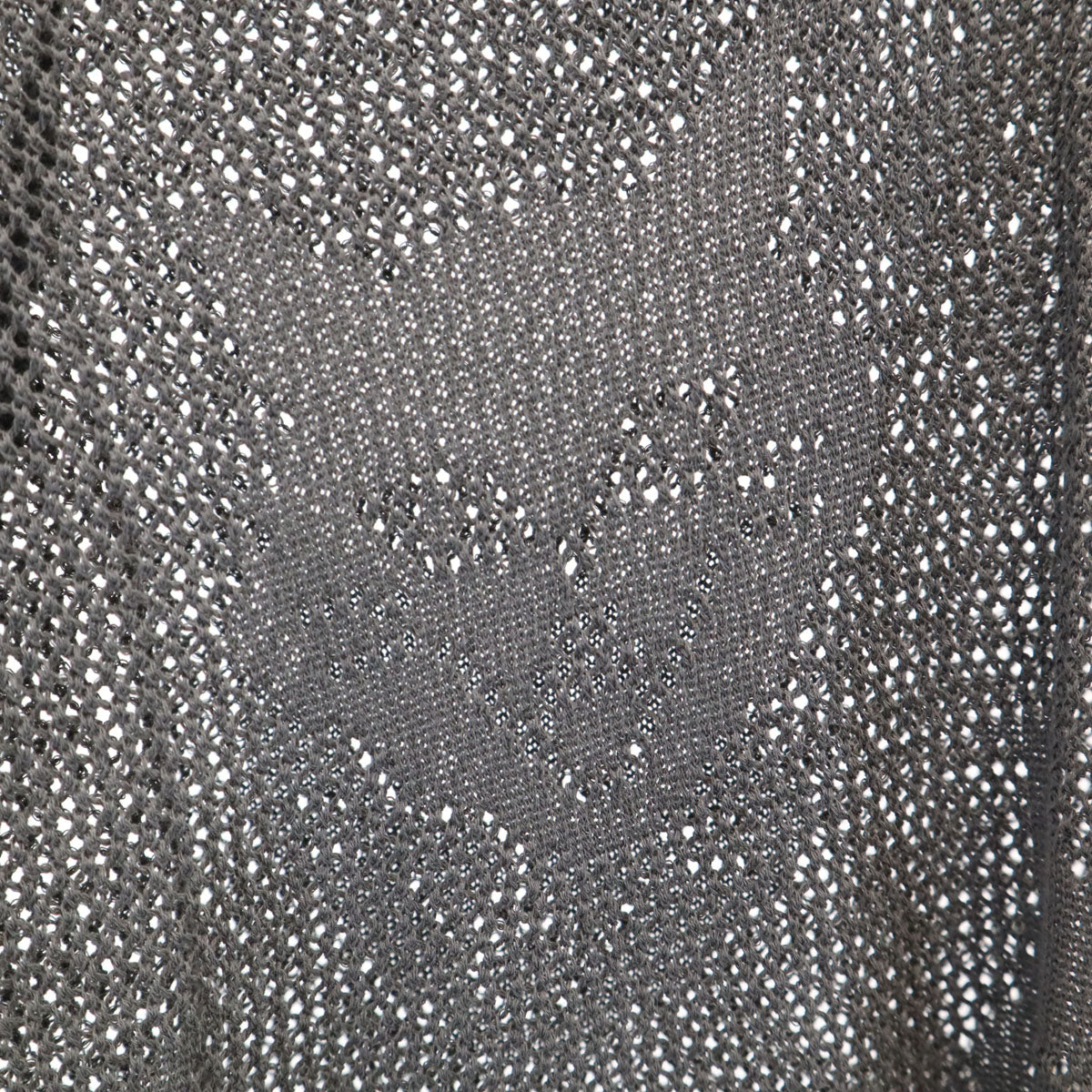 未使用 HYSTERIC GLAMOUR ヒステリックグラマー 日本製 長袖 猫 メッシュ編み チュニック FREE グレー タグ付き ニット レディース