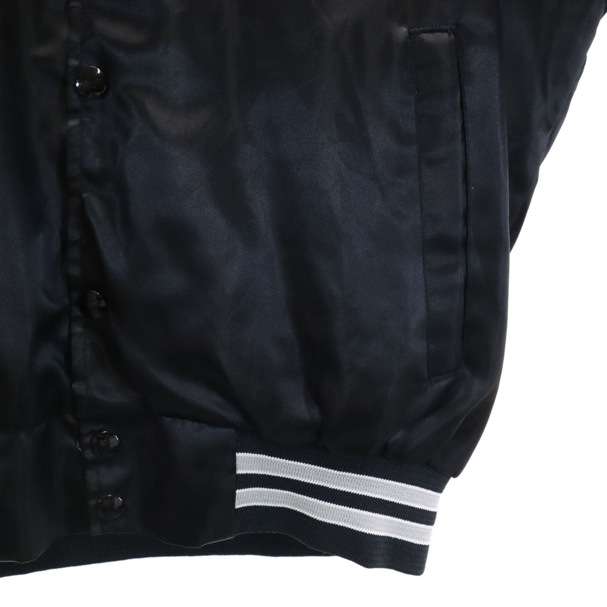 CHALK LINE JERZEES チョークライン NFL レイダース サテン スタジャン M ブラック メンズ