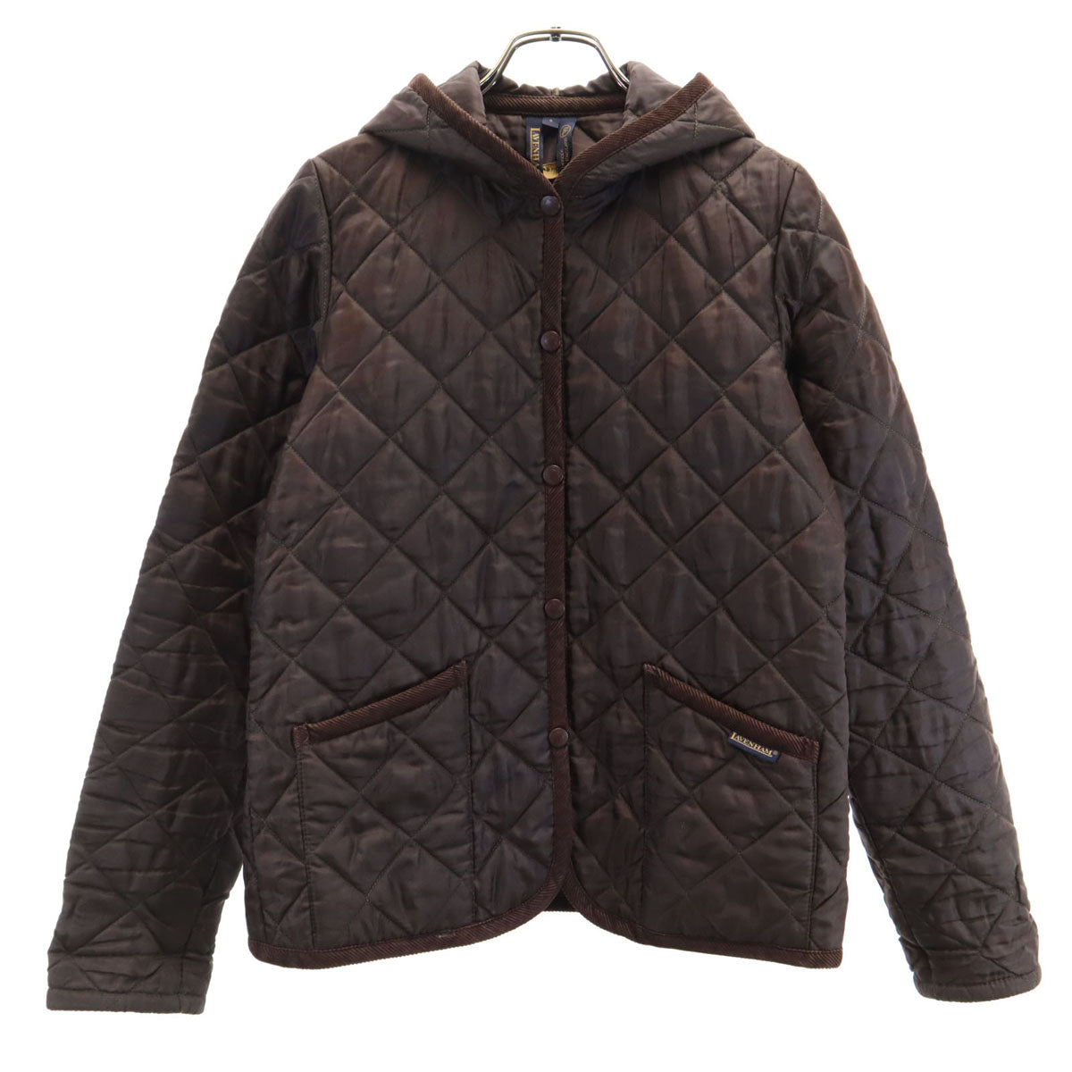 LAVENHAM ラベンハム イングランド製 フード付き キルティングジャケット 6 ブラウン レディース