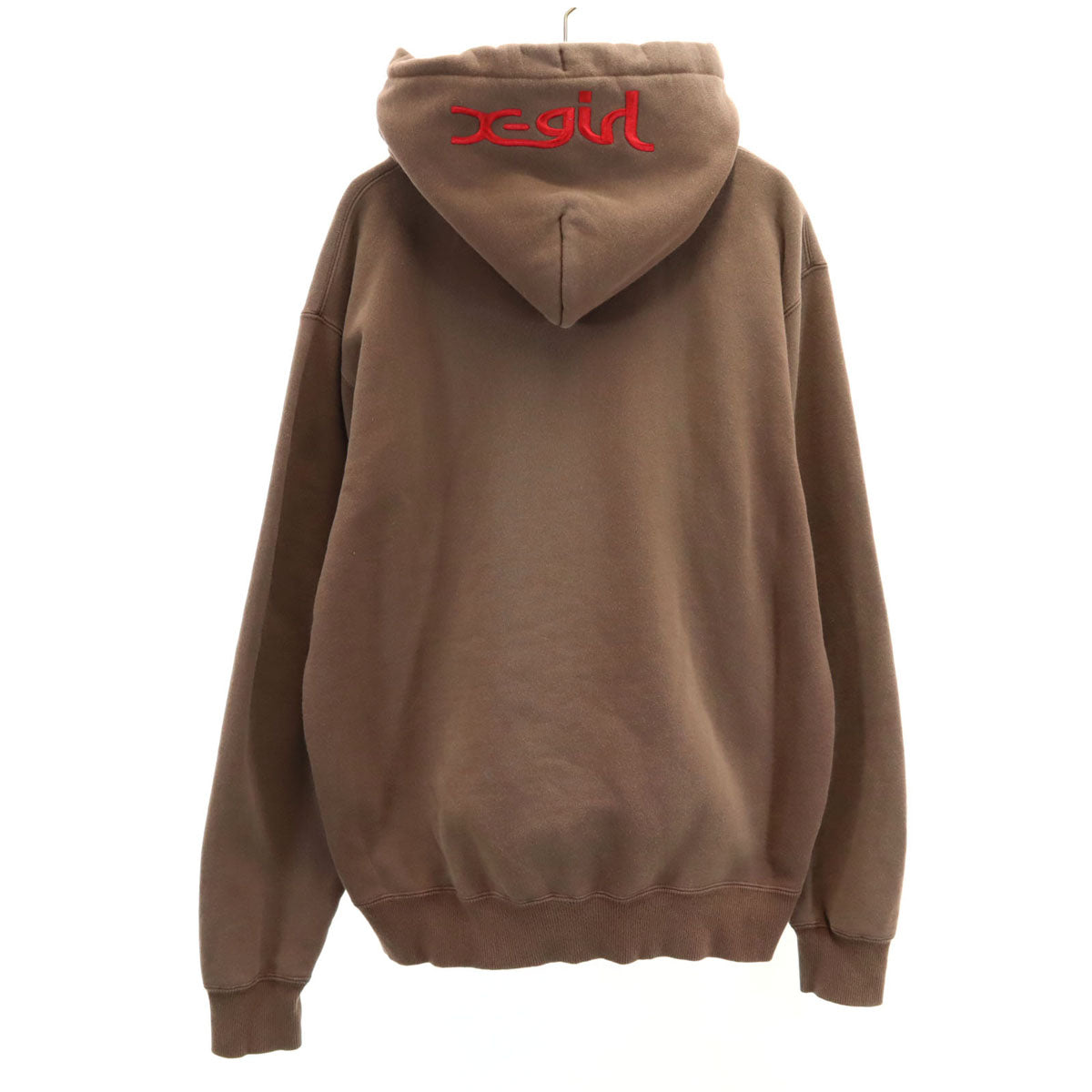 X-girl エックスガール Champion チャンピオン別注 長袖 スウェットパーカー 2 ブラウン 裏起毛 レディース