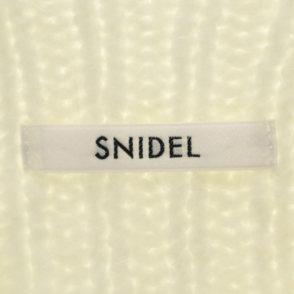 SNIDEL スナイデル 23年モデル 長袖 Vネック セーター F 白 ニット ショート丈 SWNT235087 レディース