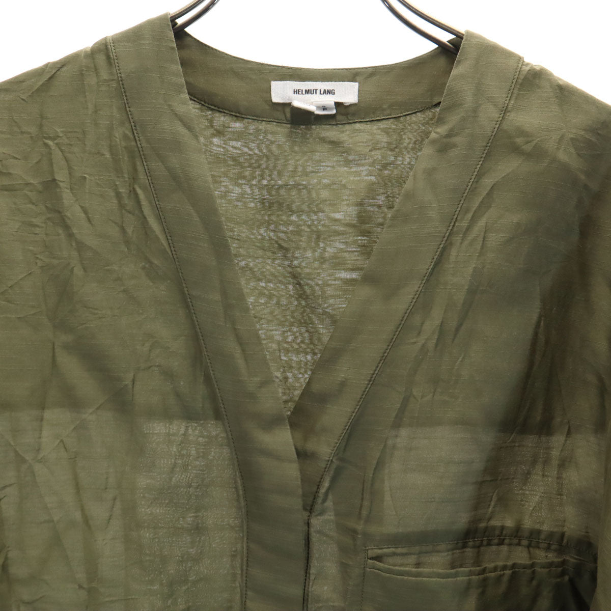 HELMUT LANG ヘルムートラング 変形コットン 長袖トップス 未使用 HELMUT LANG ヘルムート ラング 長袖UネックTシャツ 17