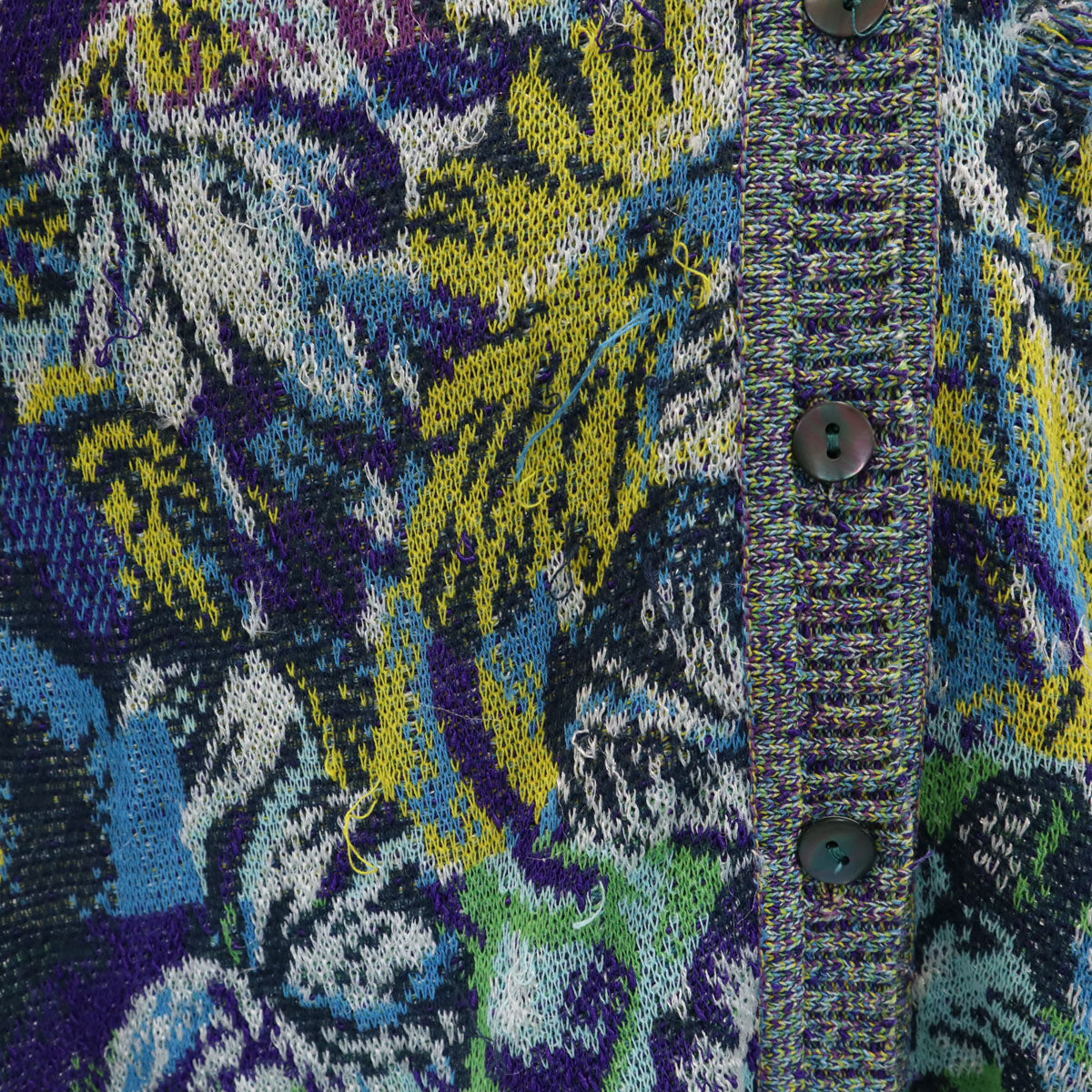 Missoni ミッソーニ 長袖 Vネック カーディガン 44 パープル系 レディース