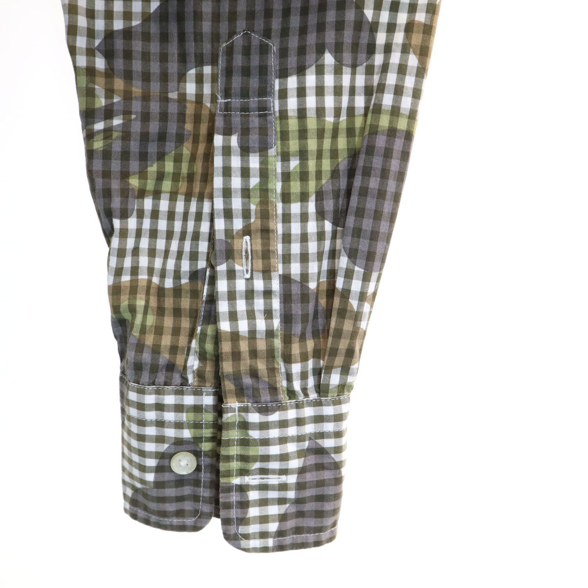 A BATHING APE アベイシングエイプ 日本製 長袖 ボタンダウンシャツ M グレー系 メンズ