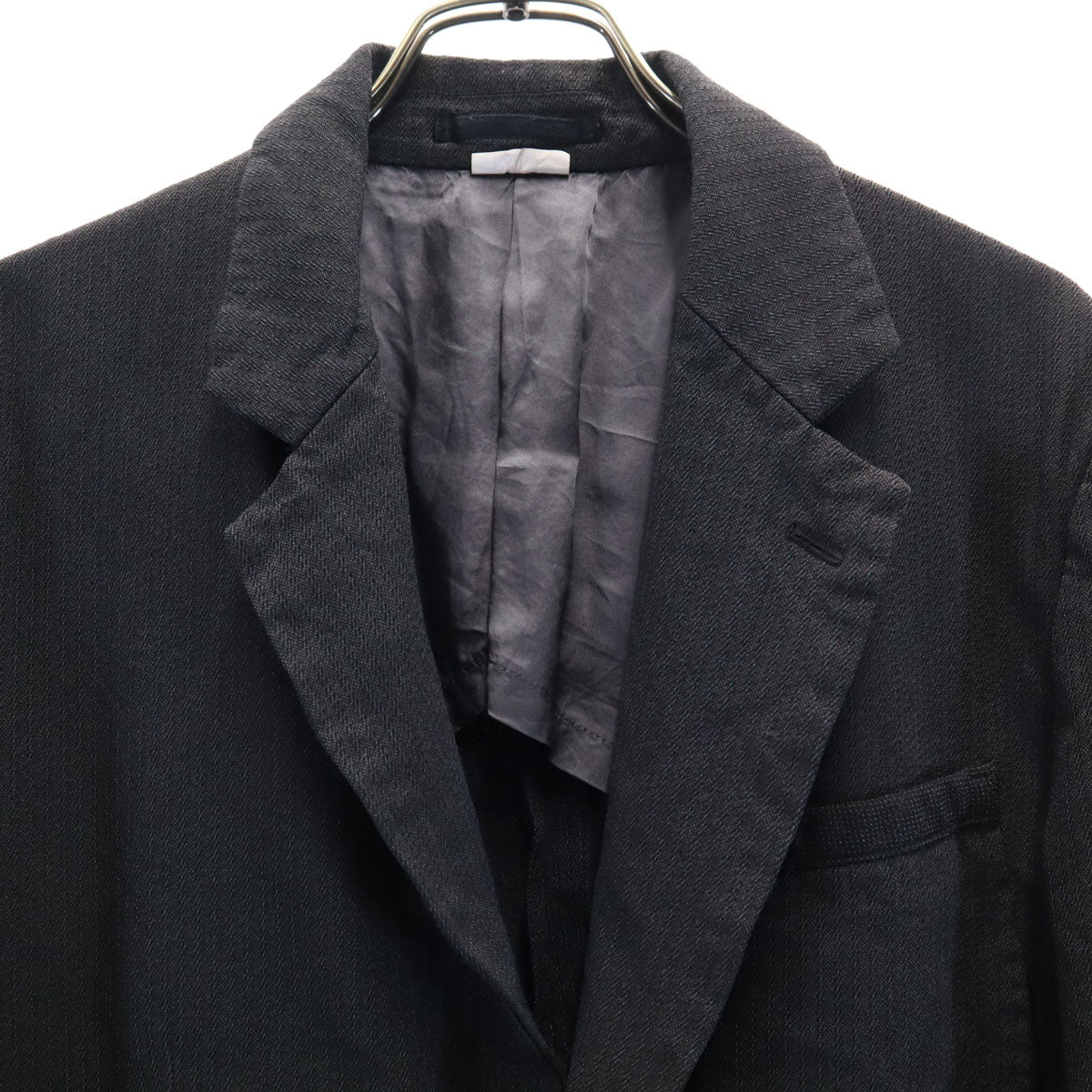 COMME des GARCONS HOMME DEUX コムデギャルソンオムドゥ 2016年 日本製 ストライプ柄 スーツ 上下 セットアップ S/XS チャコールグレー メンズ