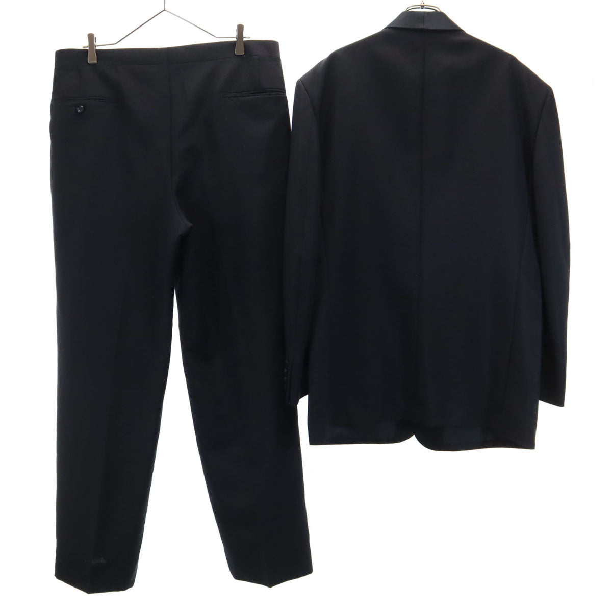 YVES SAINT LAURENT イヴサンローラン 90s 日本製 オールド タキシード スーツ 上下 セットアップ 100-90-180 ブラック メンズ