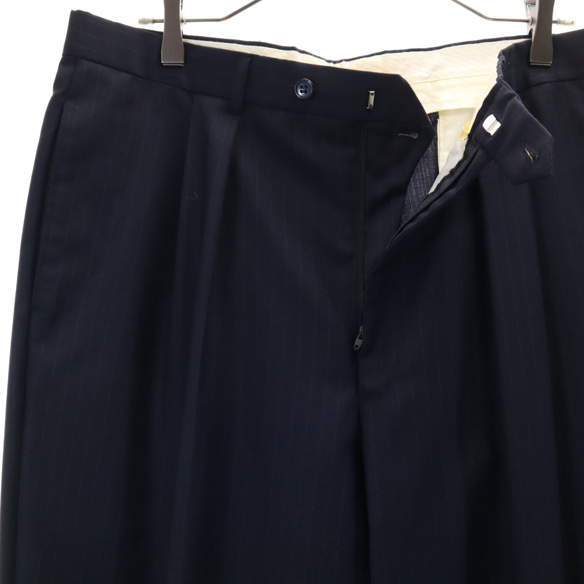 GIORGIO ARMANI ジョルジオアルマーニ 90s イタリア製 オールド ストライプ柄 スーツ 上下 セットアップ 52 ネイビー メンズ