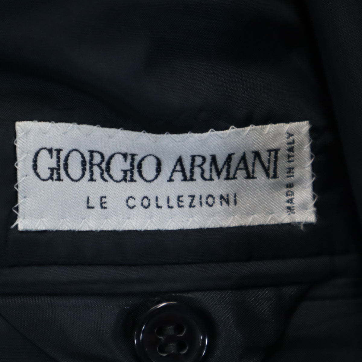 GIORGIO ARMANI ジョルジオアルマーニ 90s イタリア製 オールド ストライプ柄 スーツ 上下 セットアップ 52 ネイビー メンズ