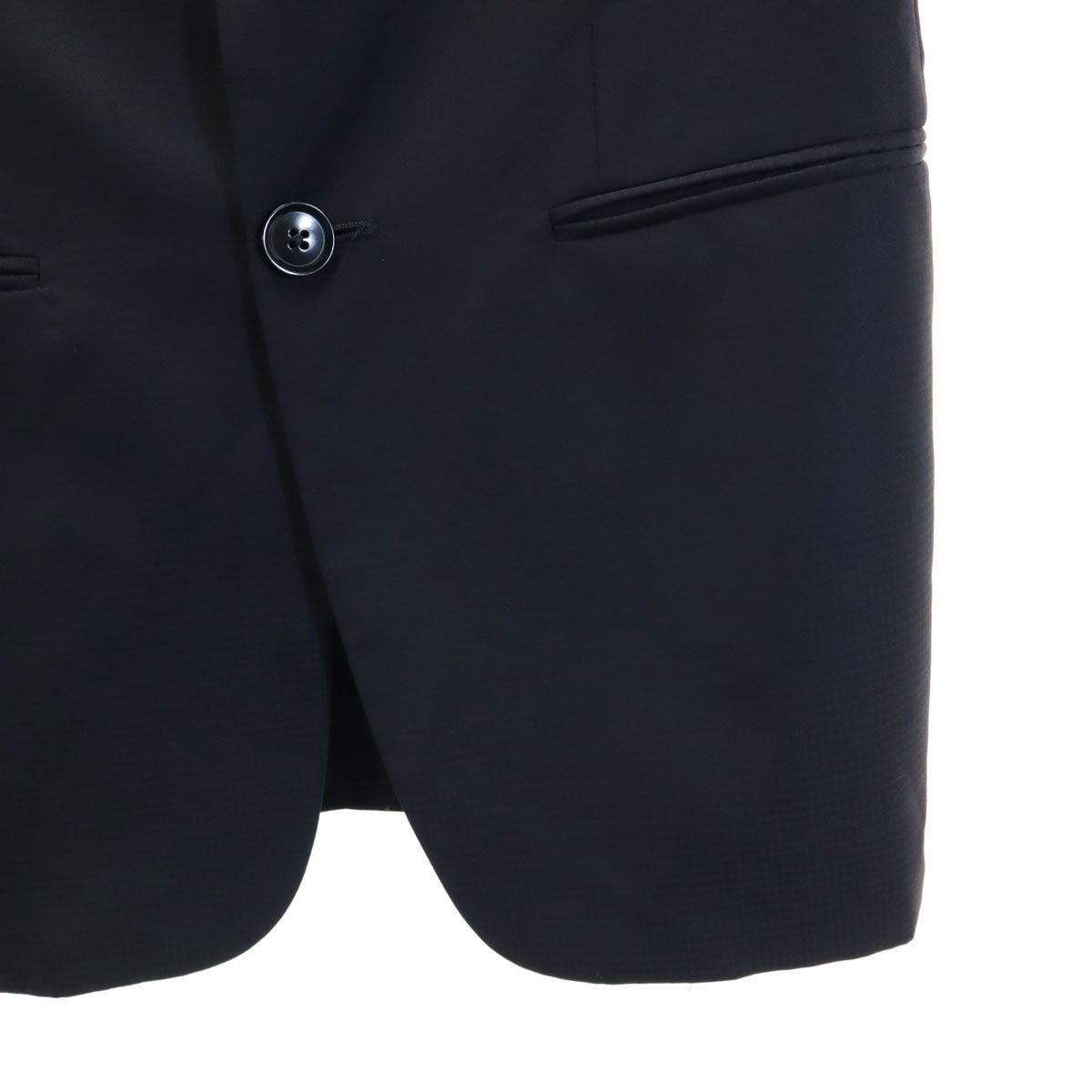 ARMANI COLLEZIONI アルマーニコレッツォーニ イタリア製 シャドーハウンドトゥース柄 スーツ 上下 セットアップ 44 ブラック 千鳥格子 メンズ