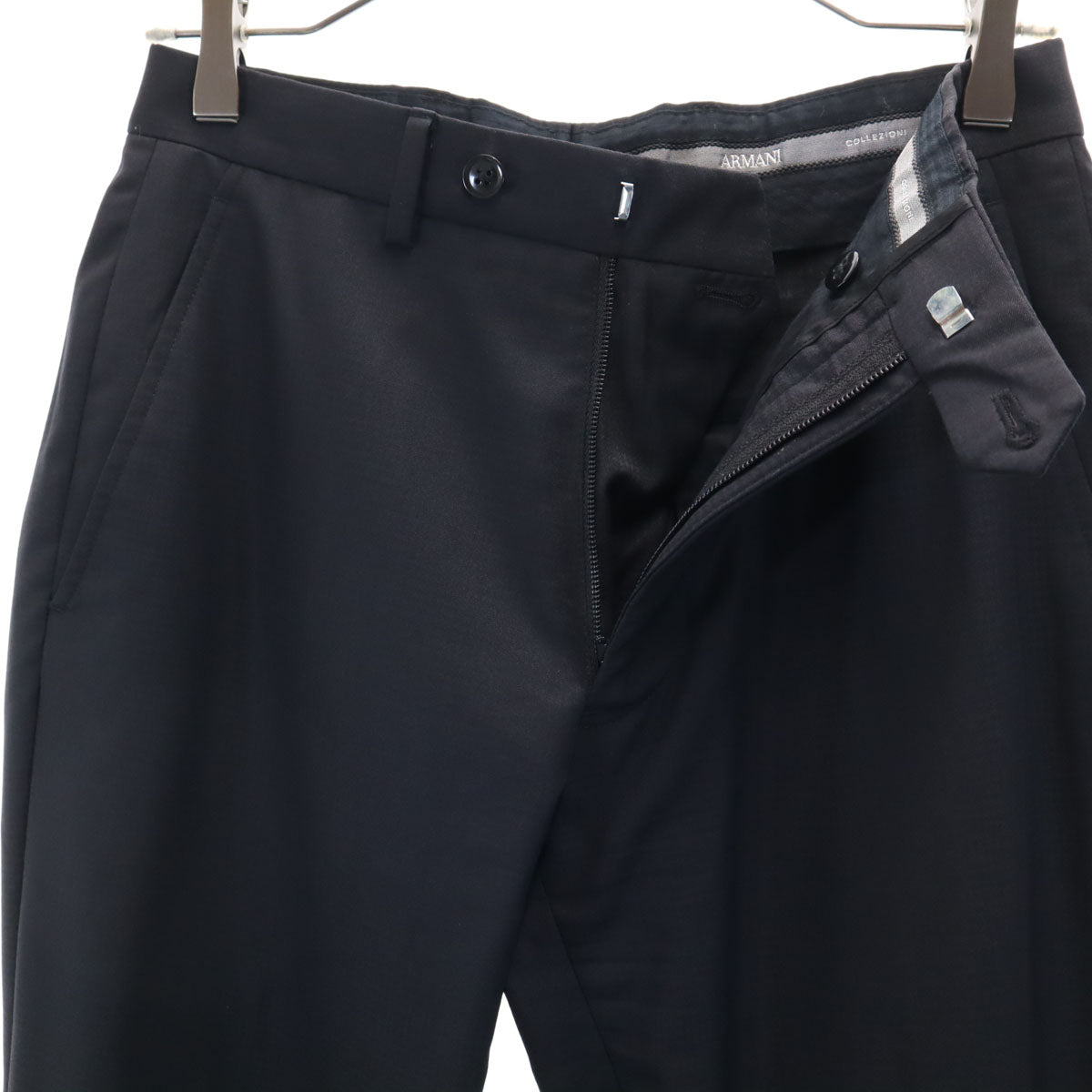 ARMANI COLLEZIONI アルマーニコレッツォーニ イタリア製 シャドーハウンドトゥース柄 スーツ 上下 セットアップ 44 ブラック 千鳥格子 メンズ