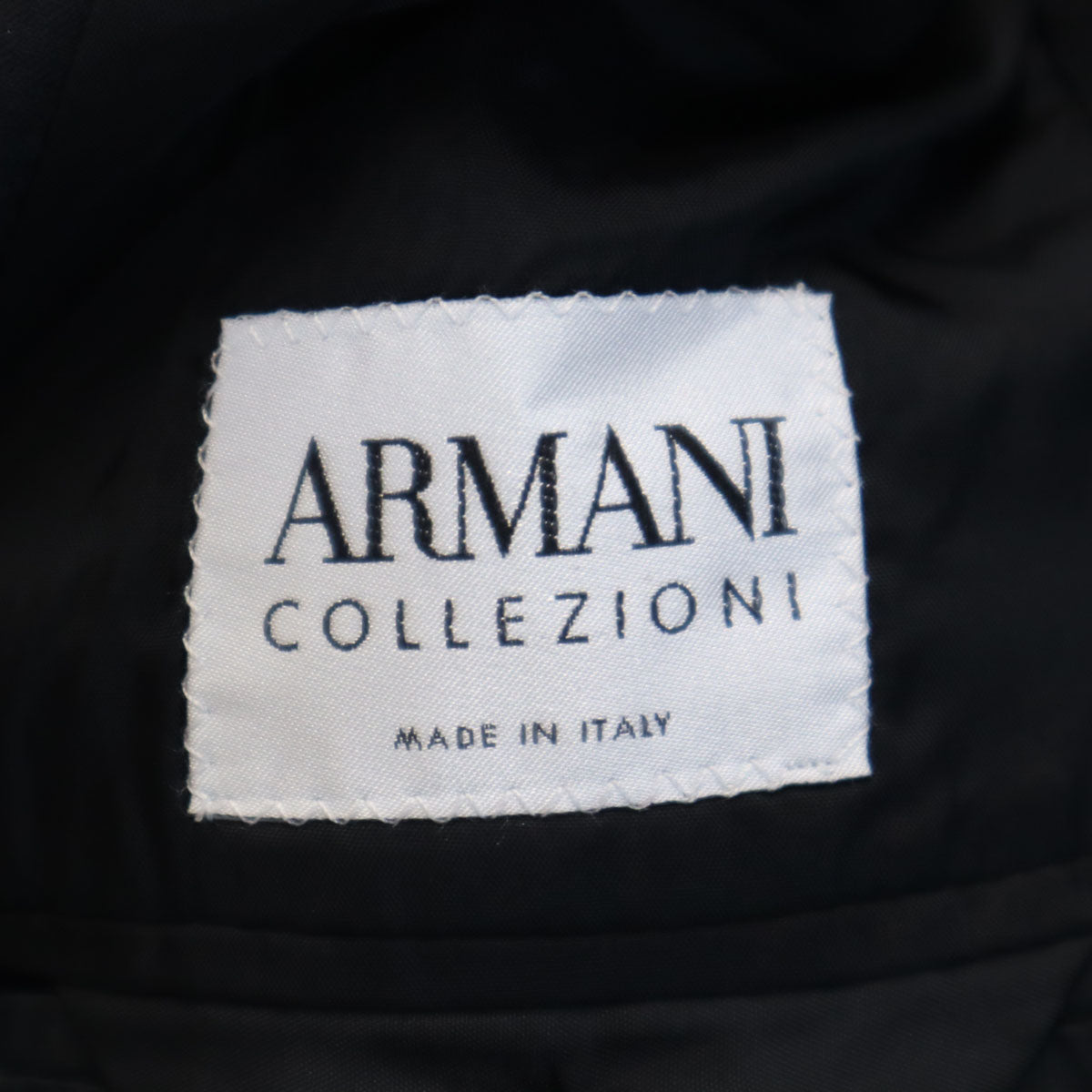 ARMANI COLLEZIONI アルマーニコレッツォーニ イタリア製 シャドーハウンドトゥース柄 スーツ 上下 セットアップ 44 ブラック 千鳥格子 メンズ