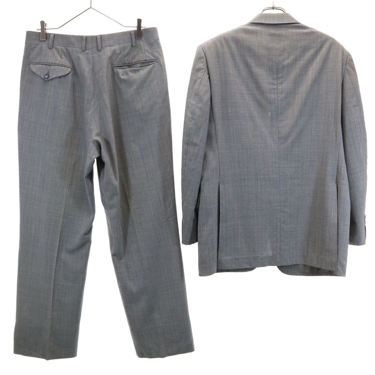 Burberrys バーバリーズ 90s 日本製 オールド チェック柄 スーツ 上下 セットアップ AB5 グレー 三陽商会 メンズ