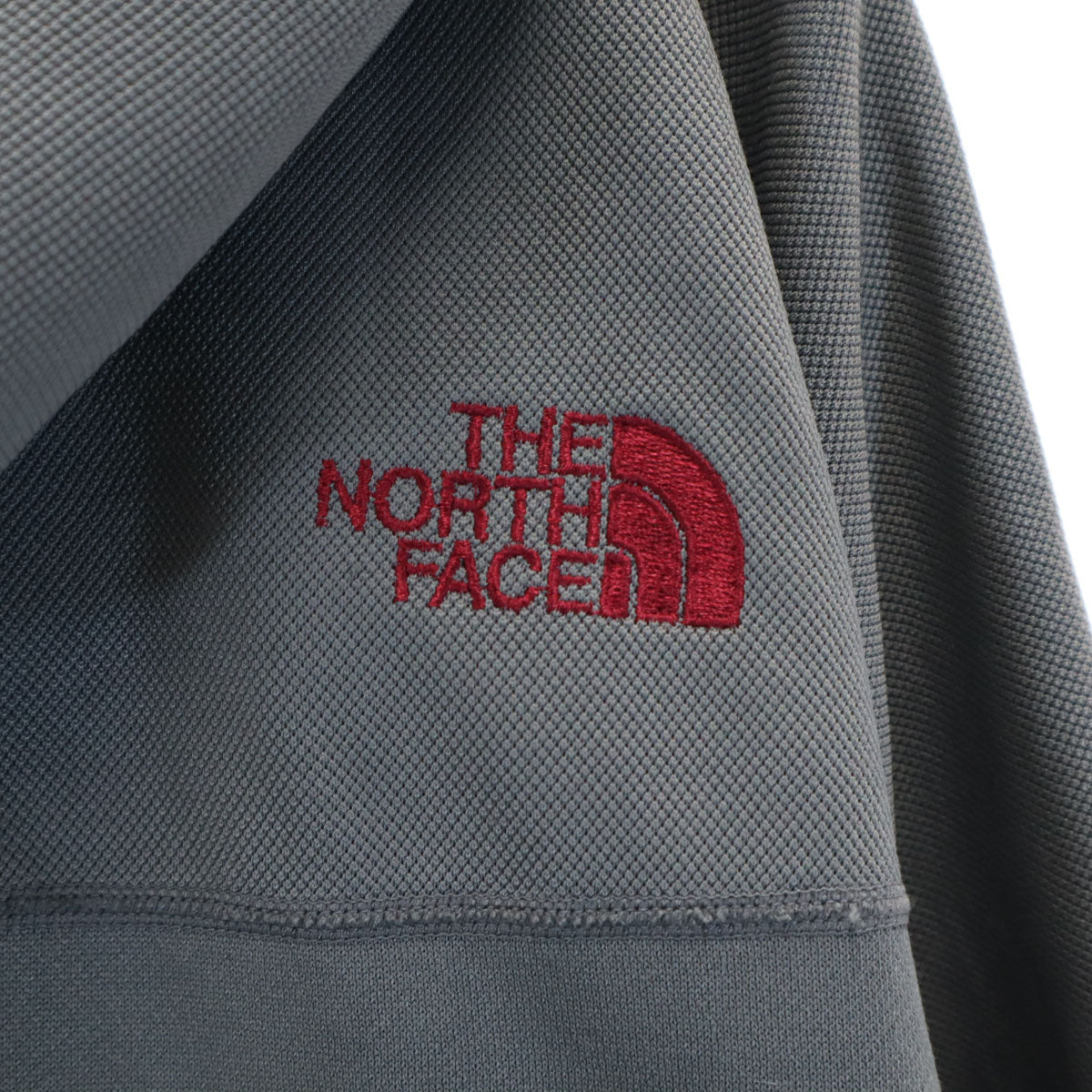 THE NORTH FACE ノースフェイス 長袖 ジップパーカー XL グレー AT40754 アウトドア 裏起毛 メンズ