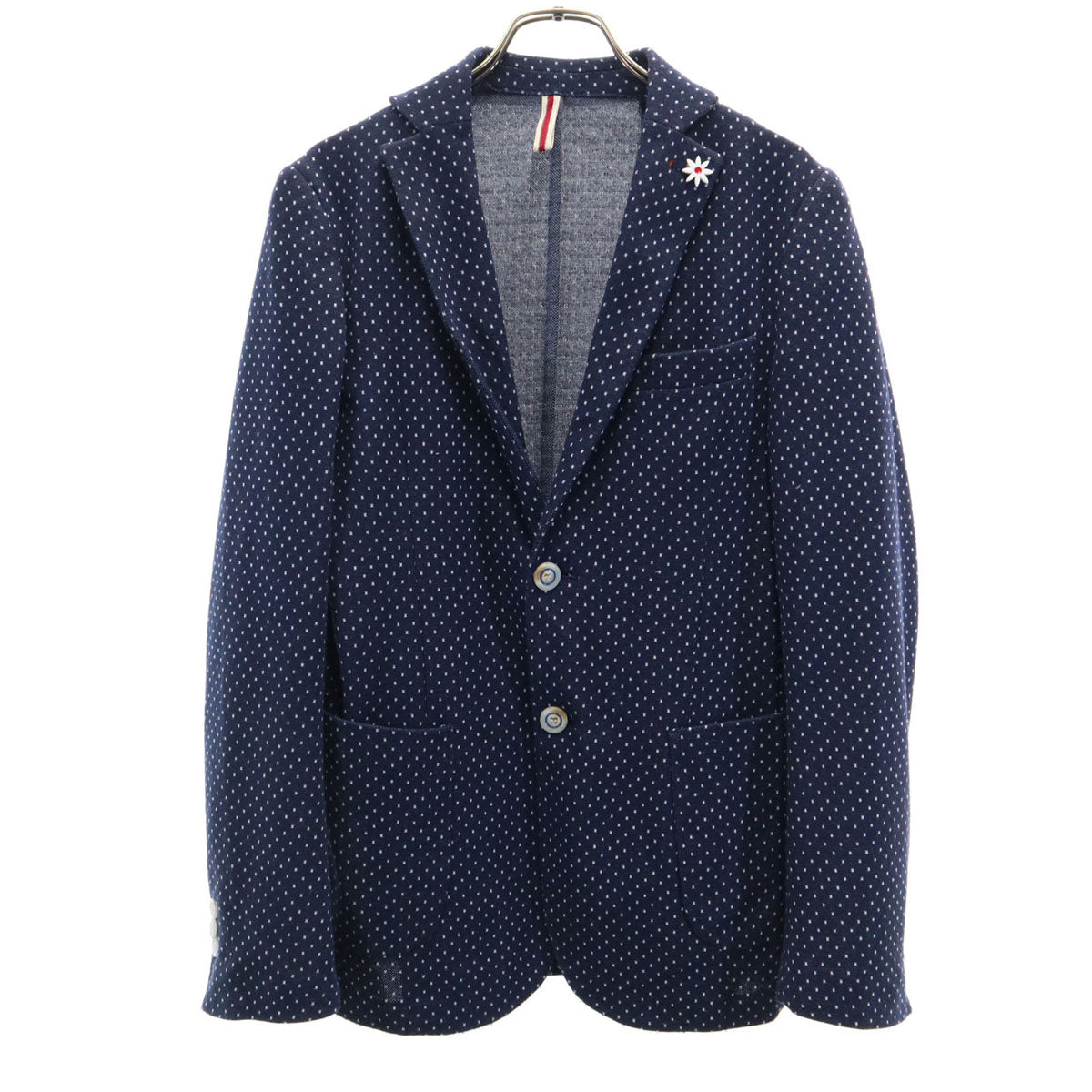 SSEINSE センス イタリア製 総柄 テーラードジャケット 44 ネイビー アンコン メンズ