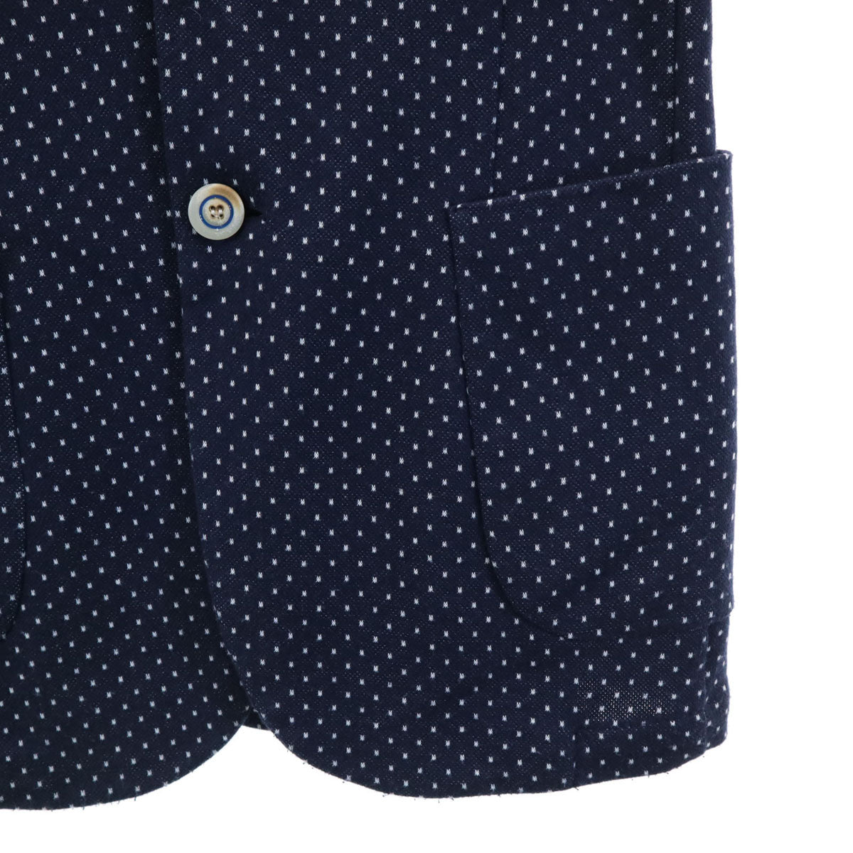 SSEINSE センス イタリア製 総柄 テーラードジャケット 44 ネイビー アンコン メンズ